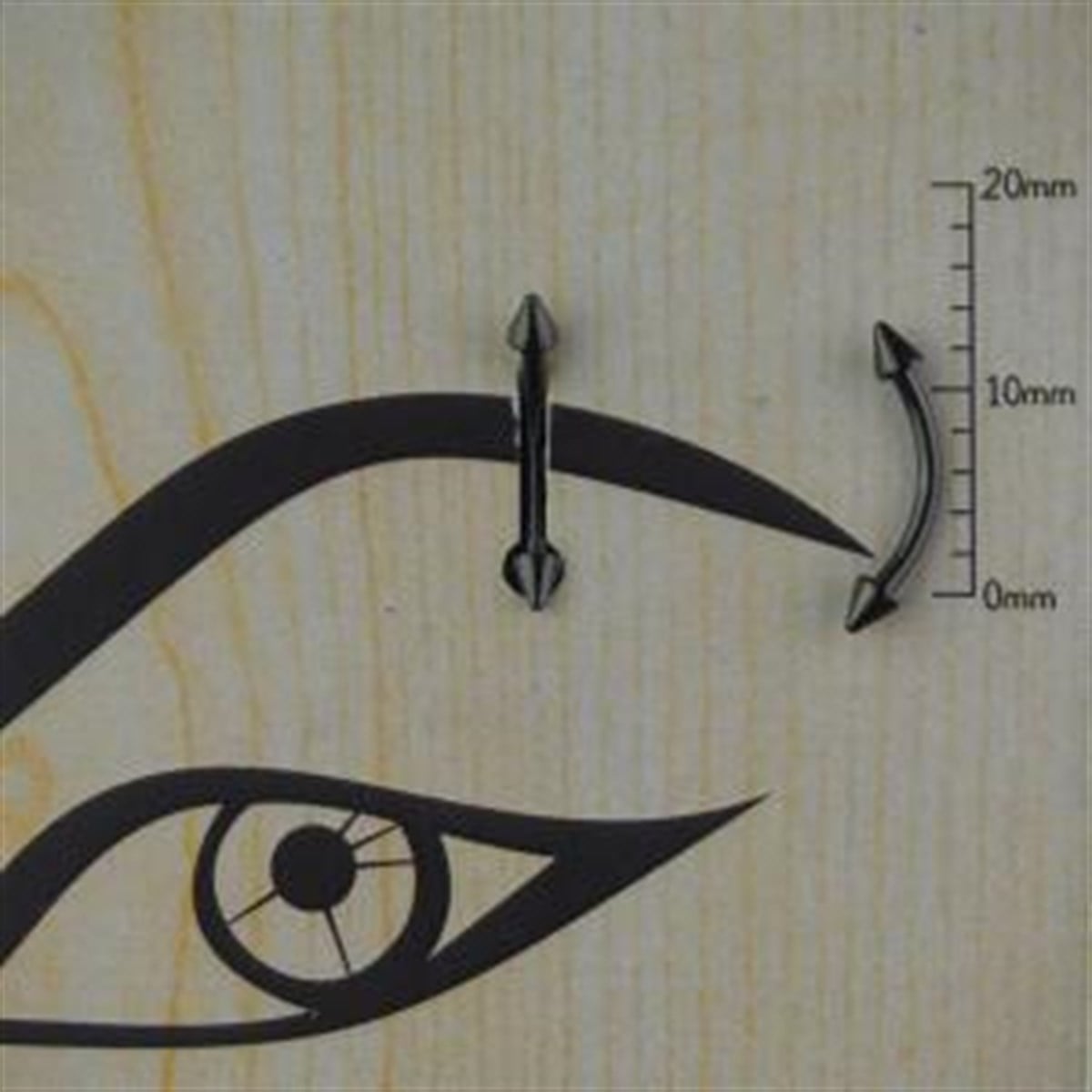 10mm Siyah Spayk Çelik Kaş Piercing