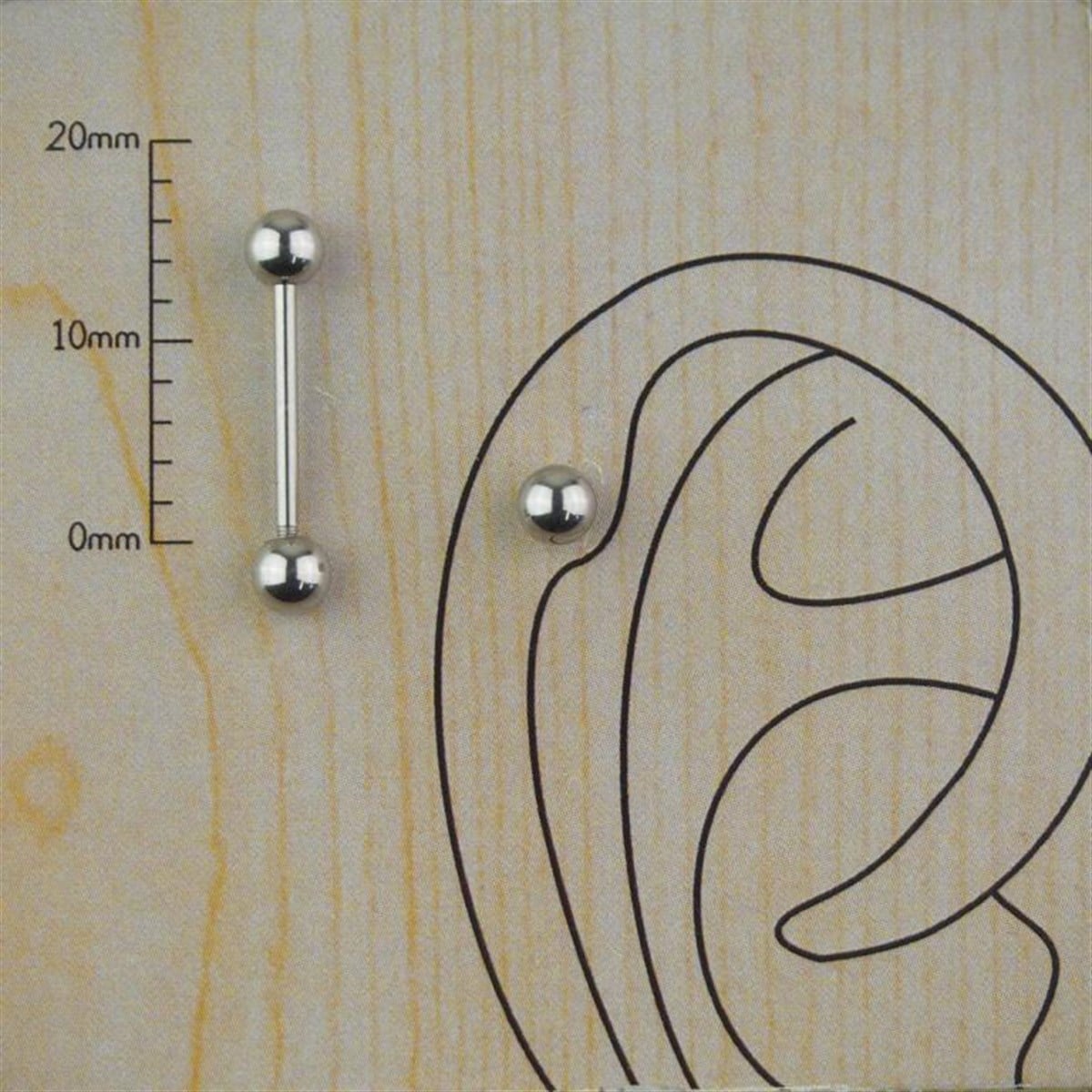 12mm Çelik Kıkırdak Piercing