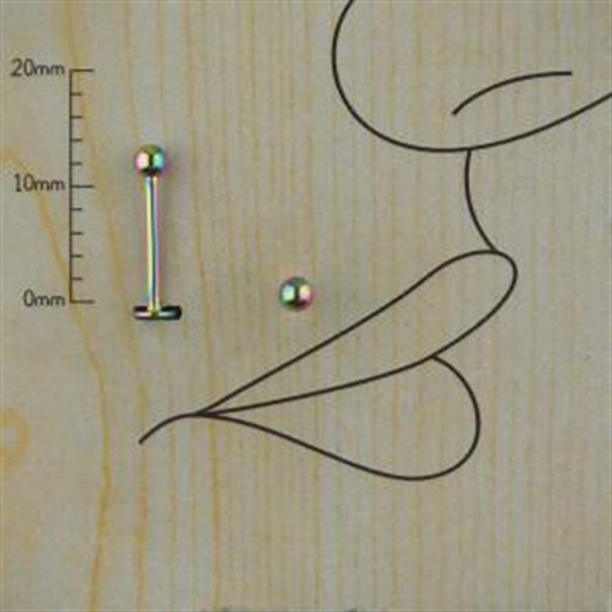 12mm Renkli Çelik Düz Piercing