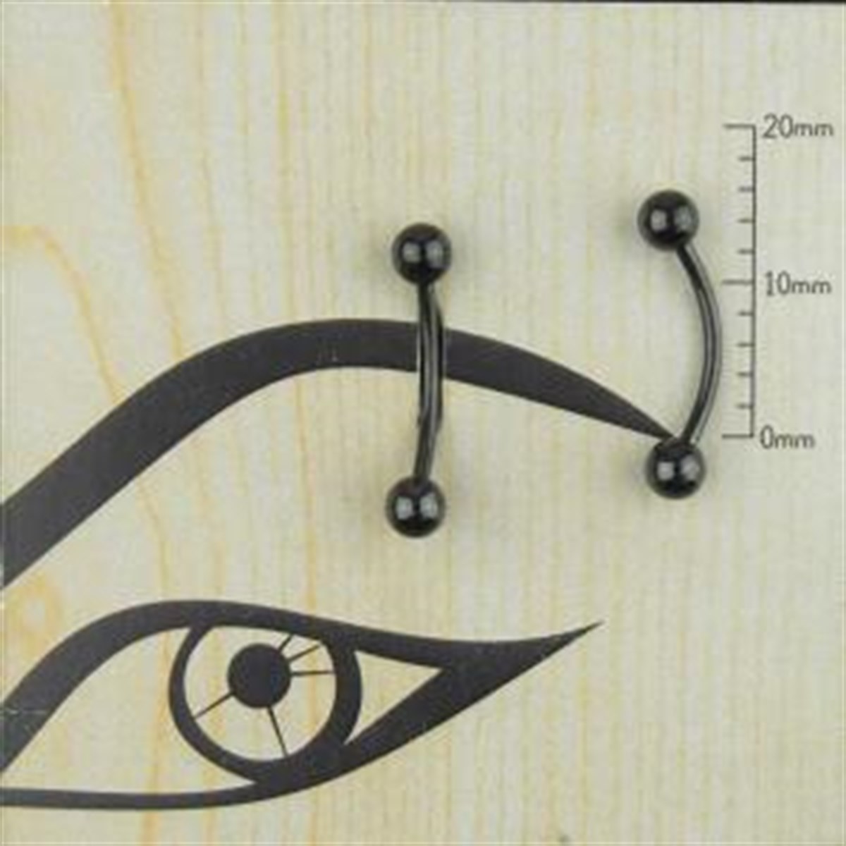 12mm Siyah Çelik Kaş Piercing
