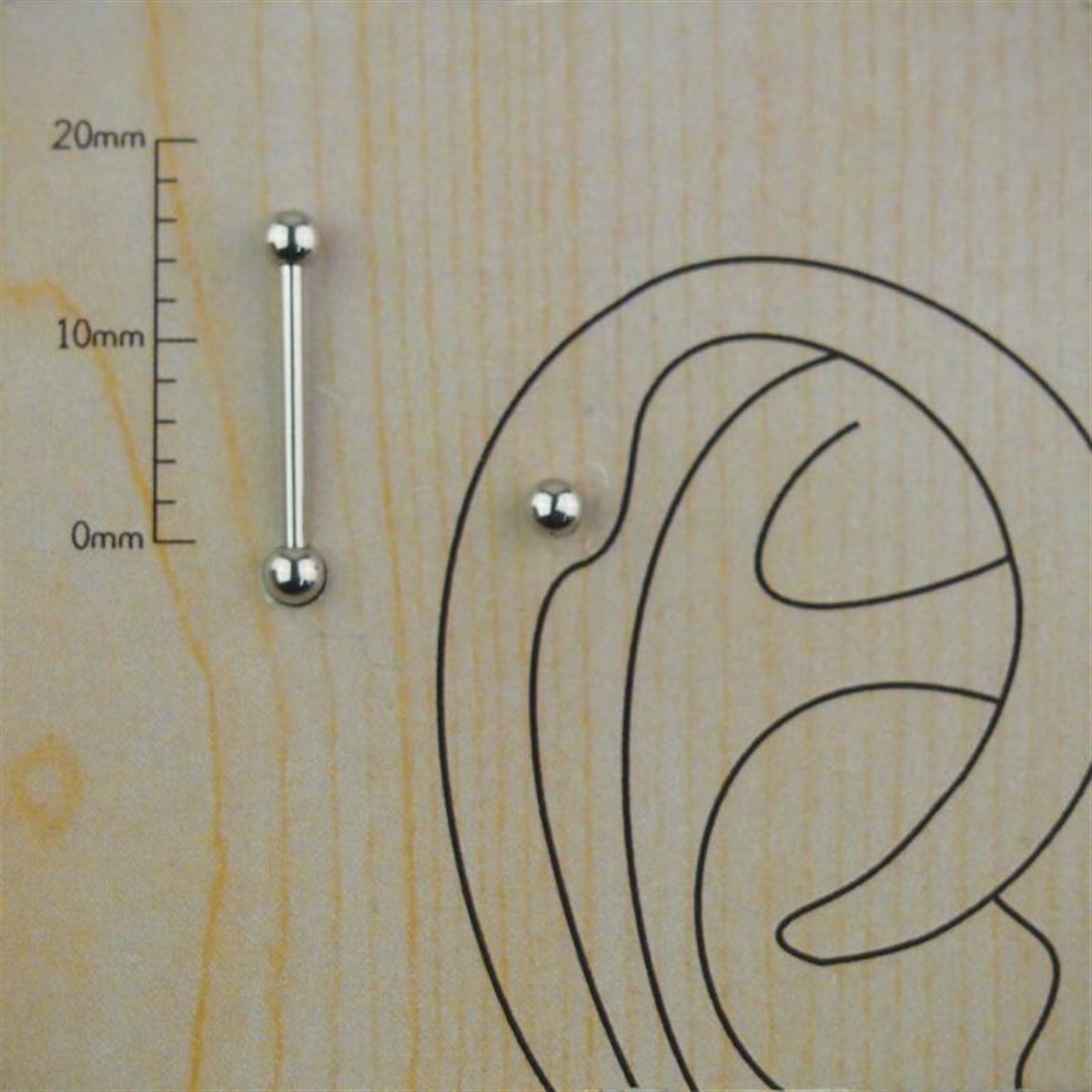 14mm Çelik Kıkırdak Piercing