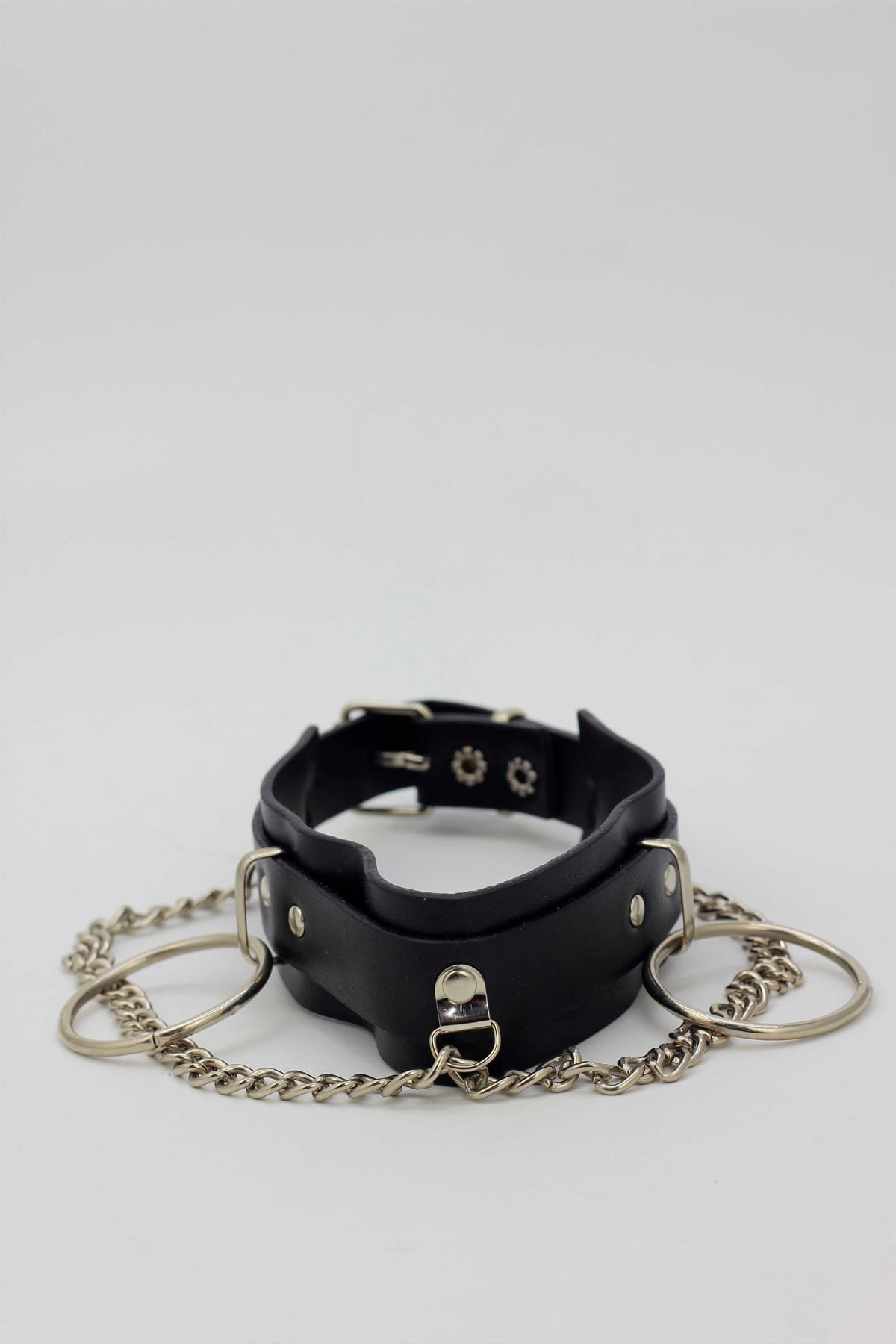 2 Zincirli 2 Halkalı Choker Kolye