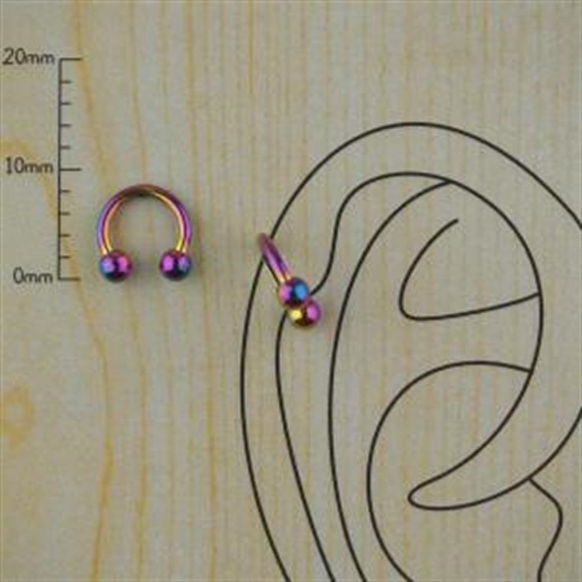 6mm Gökkuşağı Halka Piercing