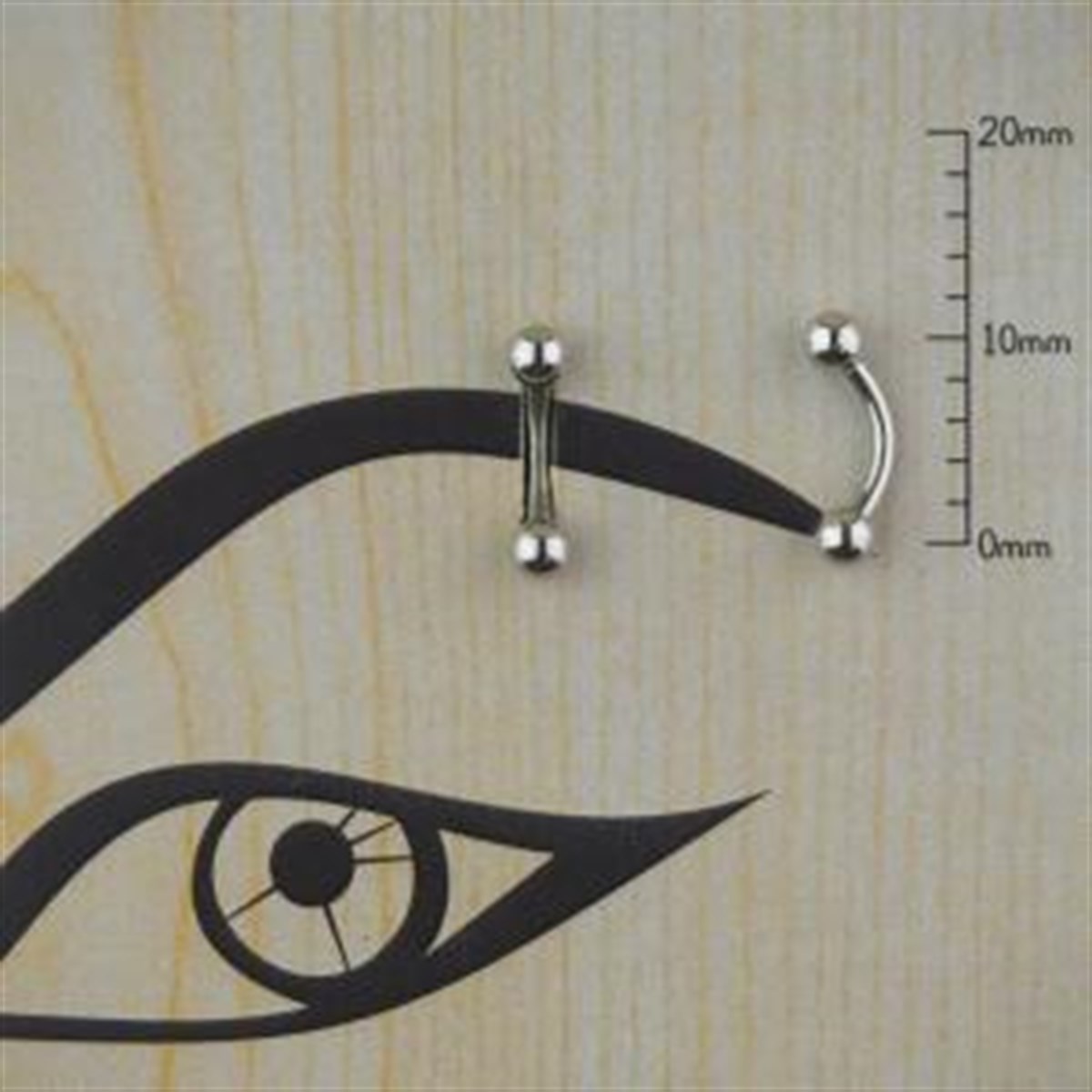 6mm Gri Çelik Kaş Piercing
