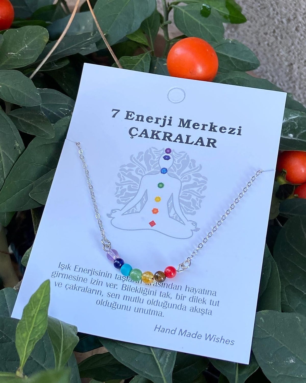7 Enerji Merkezi Doğal Taş Çakra Kolye