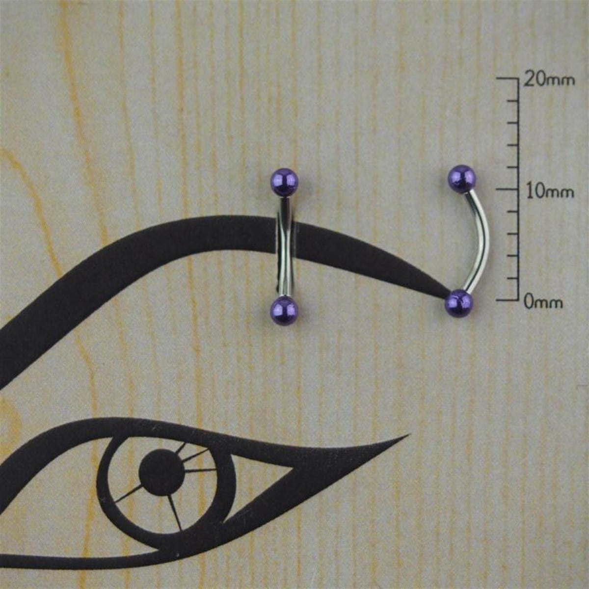 8mm Çelik Kaş Piercing