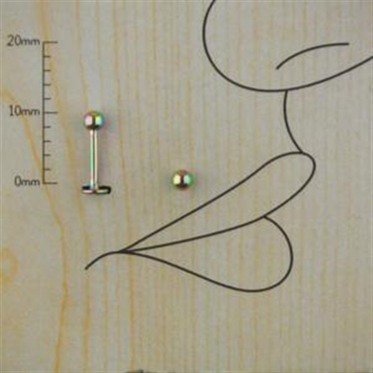 8mm Renkli Çelik Düz Piercing