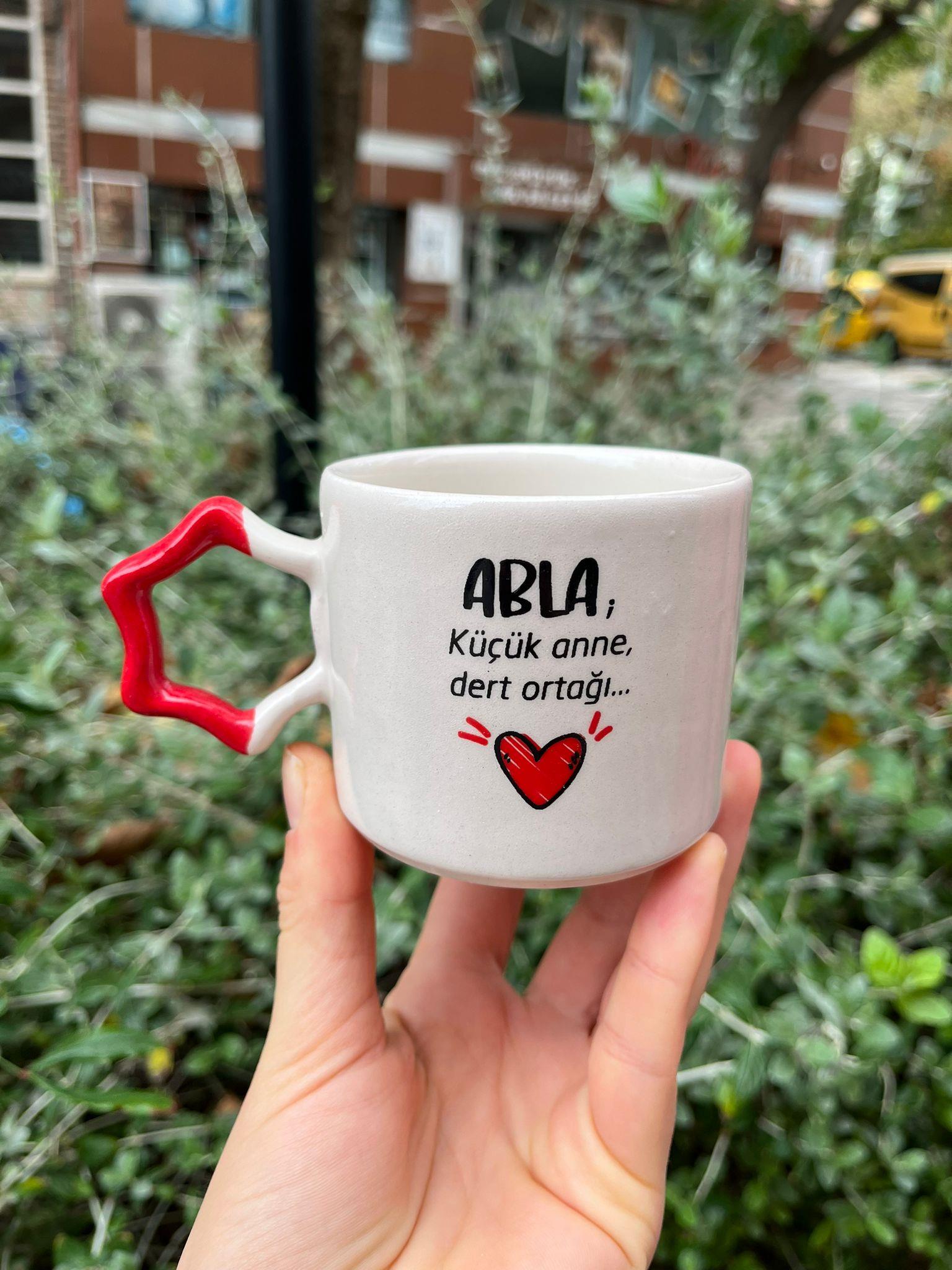 Abla Yıldız Kulplu Kupa