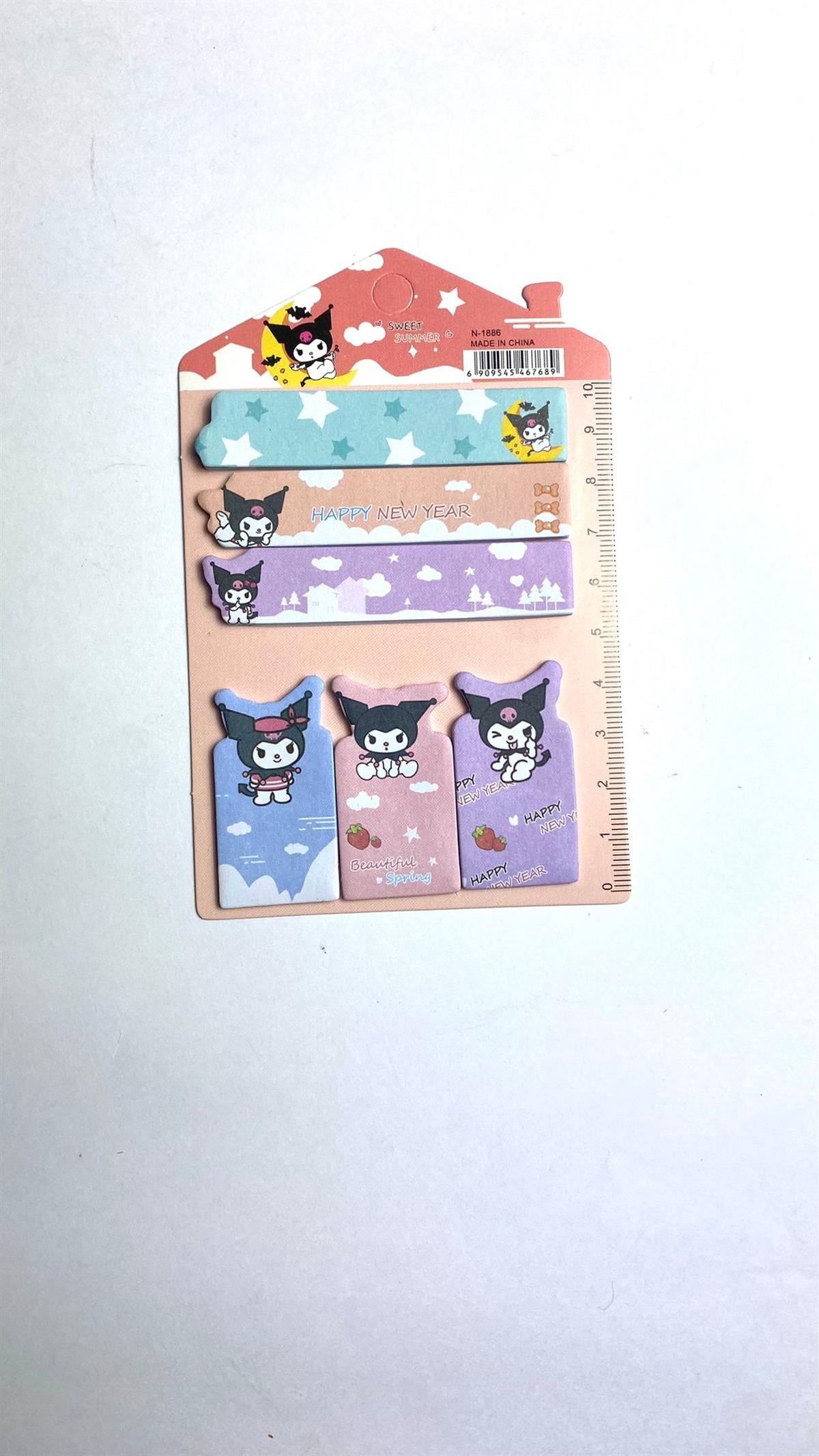Anime Kuromi Cetvelli Postit Seti