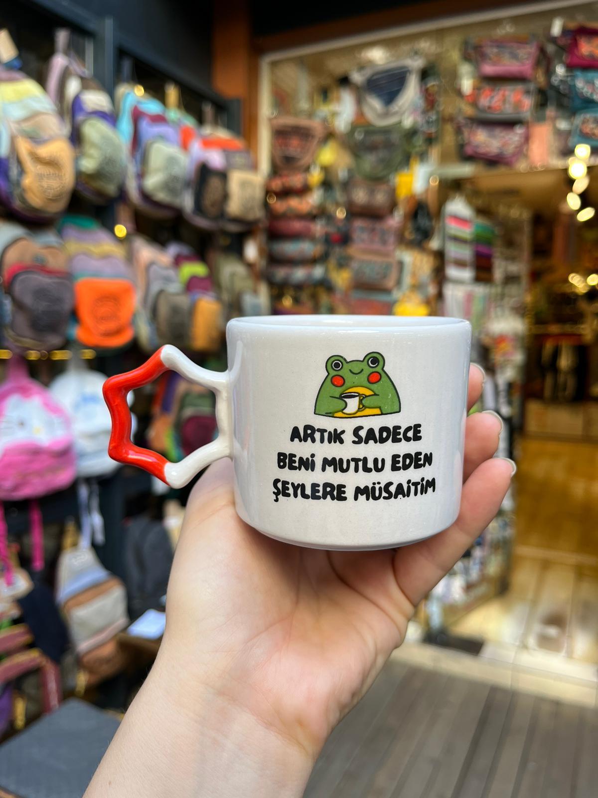 Artık Sadece Beni Mutlu Eden Şeylere Müsaitim Yıldız Kulplu Kupa