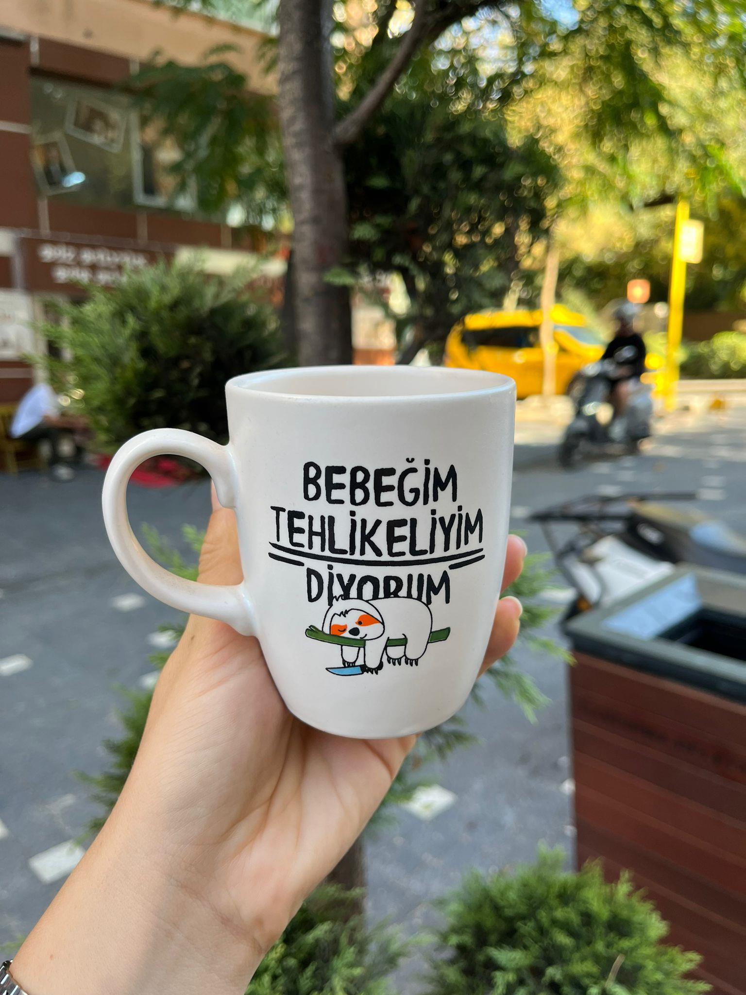 Bebeğim Tehlikeliyim Diyorum Oval Kupa