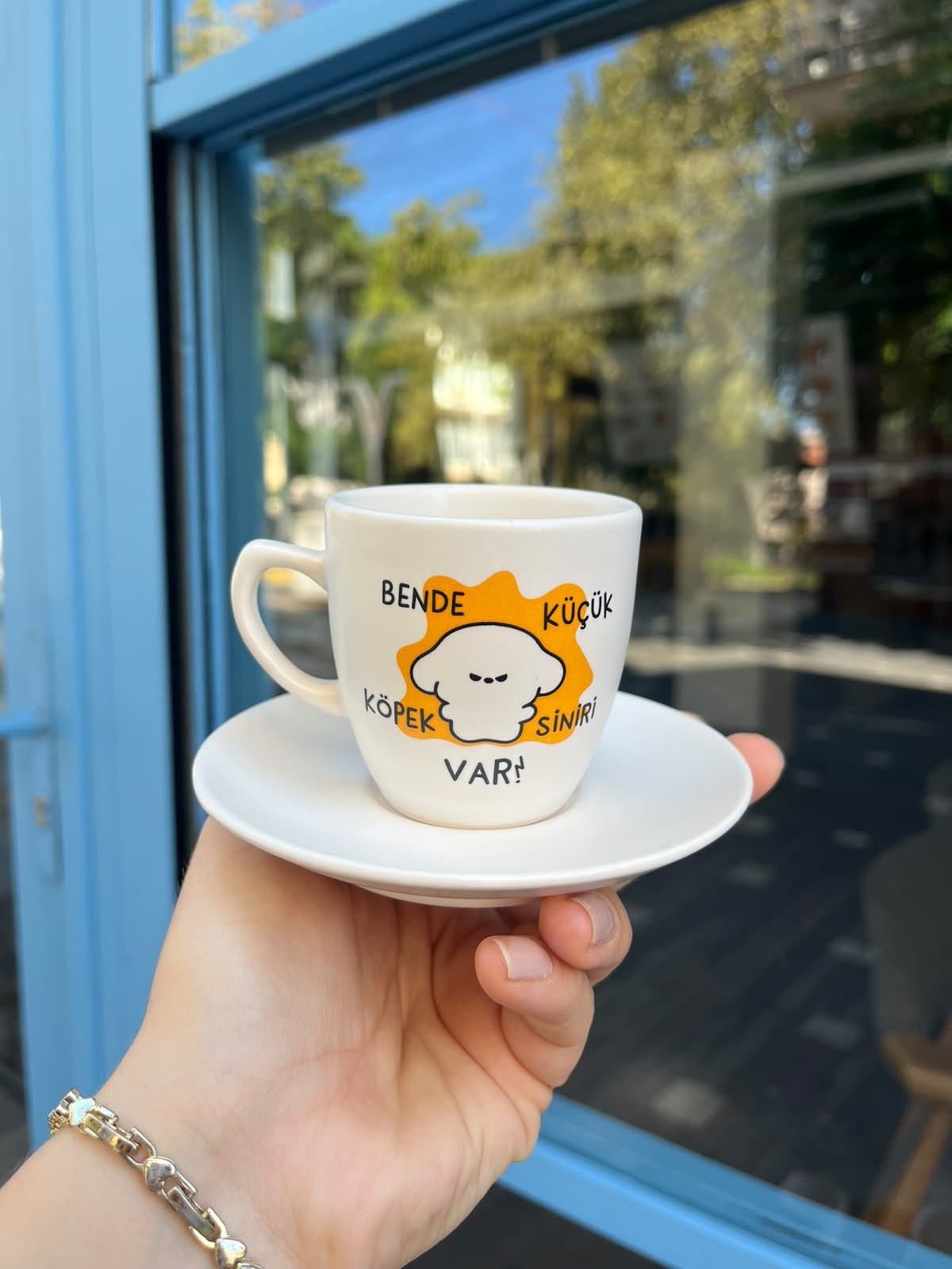 Bende Küçük Köpek Siniri Var Türk Kahve Fincanı 