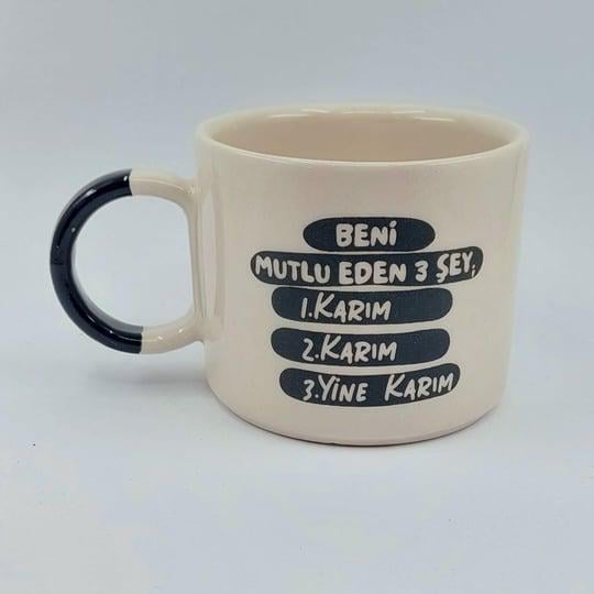 Beni Mutlu Eden 3 Şey Detaylı Kupa