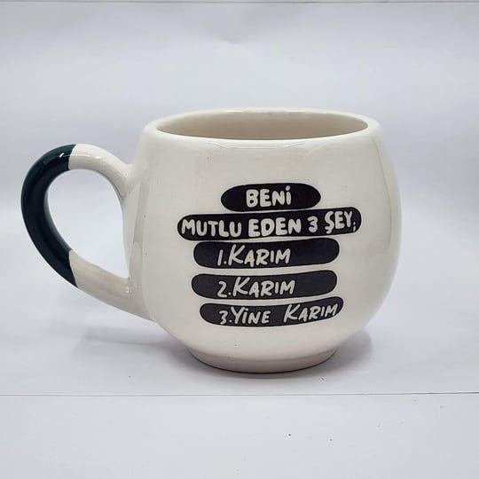 Beni Mutlu Eden Şeyler 3 Kere Karım Balon Kupa