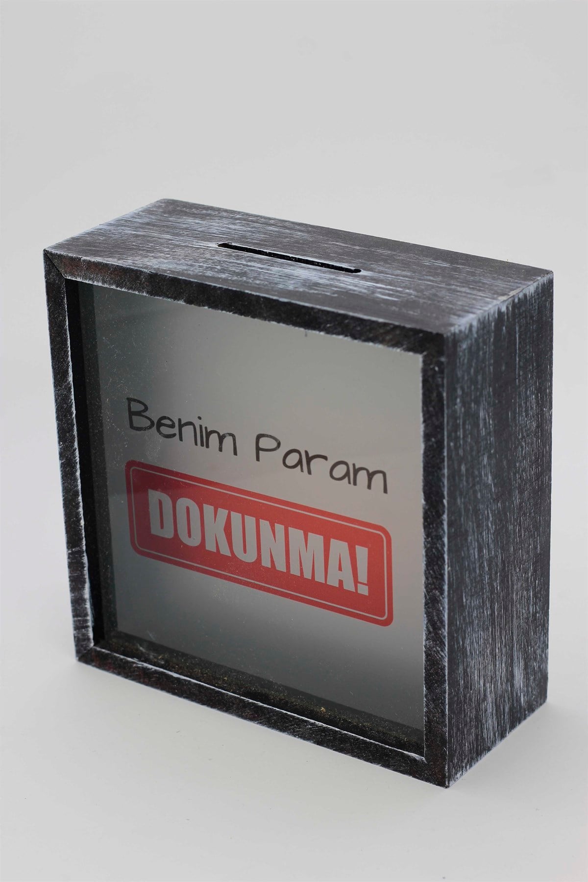 Benim Param Dokunma Kumbara Siyah Çerçeveli