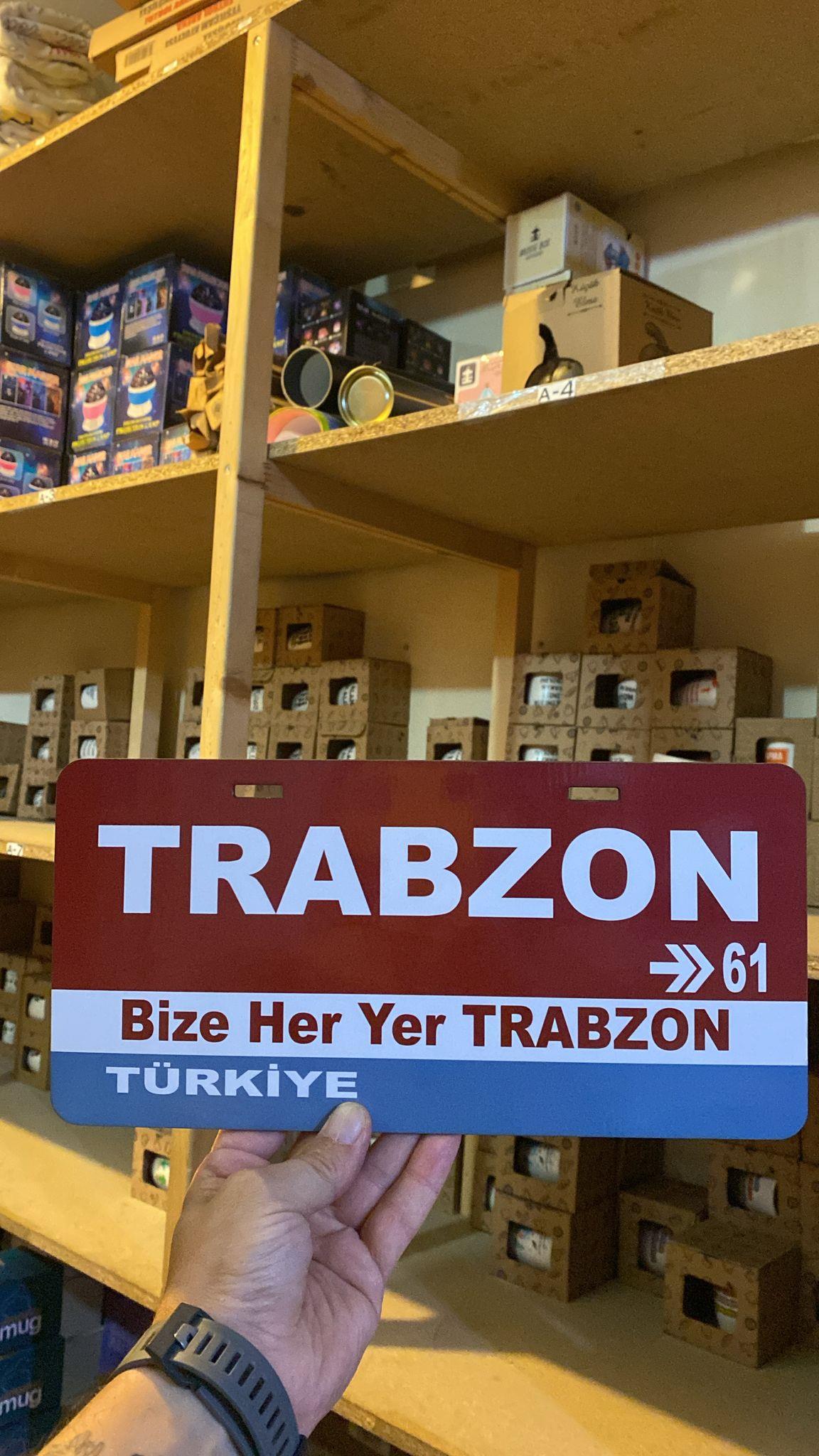 Bize Her Yer Trabzon 3d Baskılı Plaka Duvar Posteri