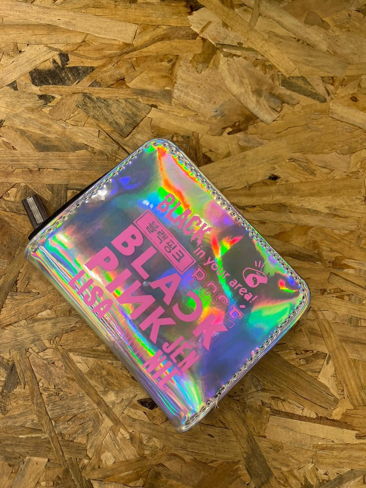 Black Pink Hologram Detaylı Ünisex Cüzdan