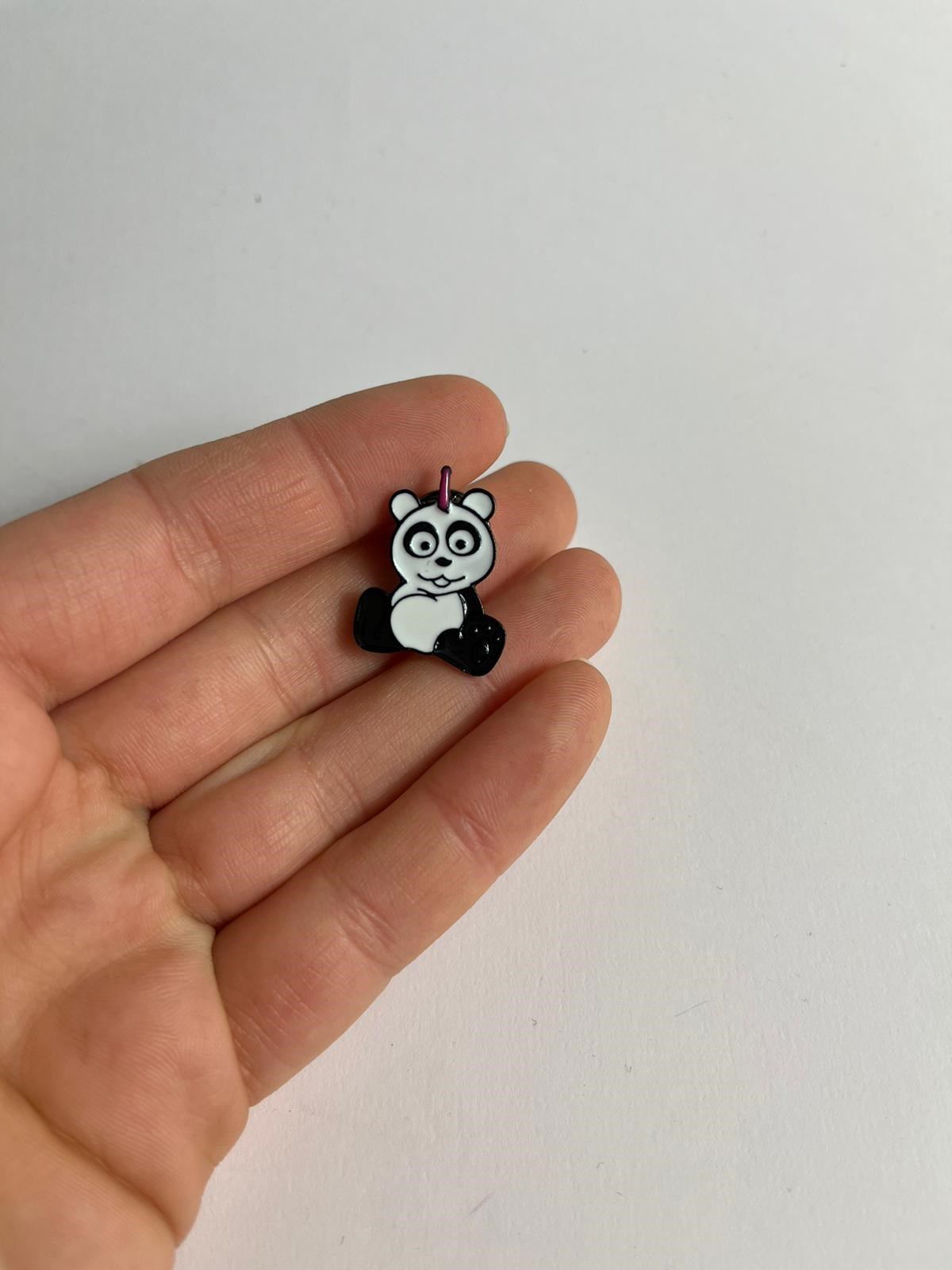 Broş Metal Mine Boynuzlu Tatlı Panda