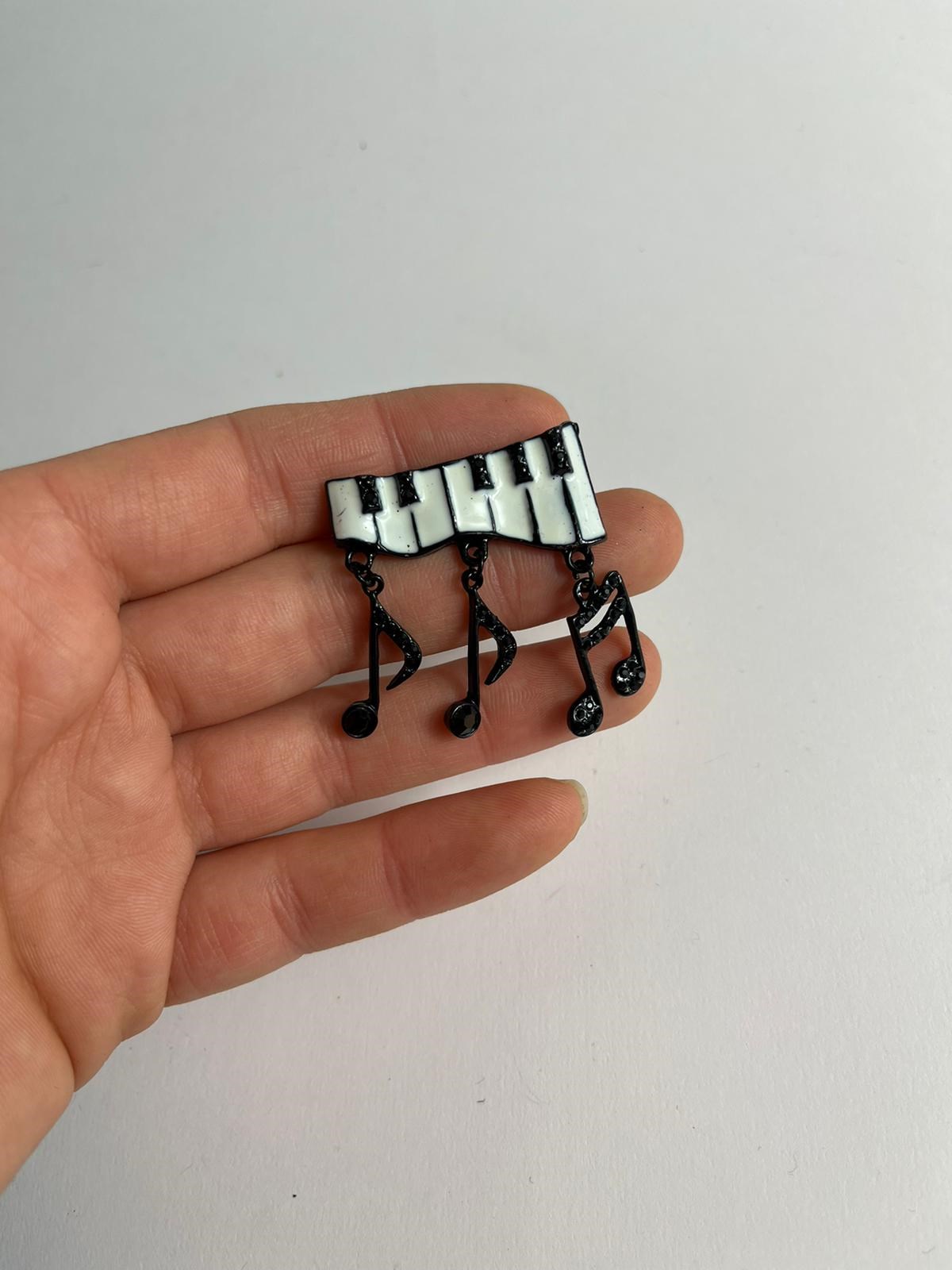 Broş Metal Mine Müzik Notaları