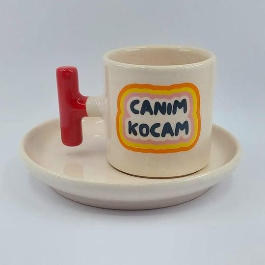 Canım Kocam T Saplı Türk Kahvesi Fincanı