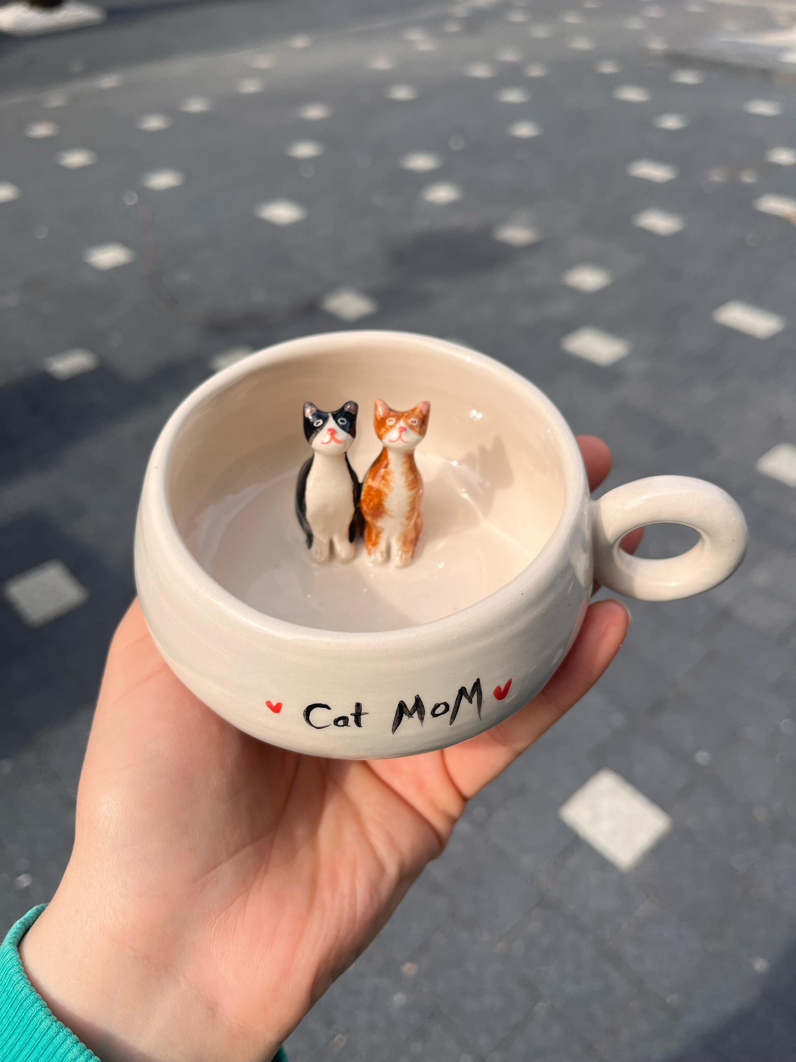 Cat Mom 3D Mug Kupa