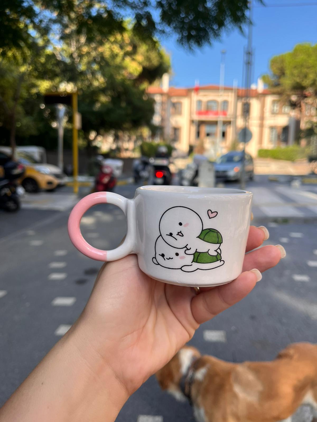 Çift Kaplumbağalar Düğüm Kupa