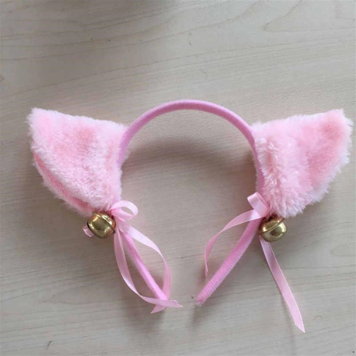 Cosplay Anime Kedi Kulaklı Peluş Taç Pembe Renk