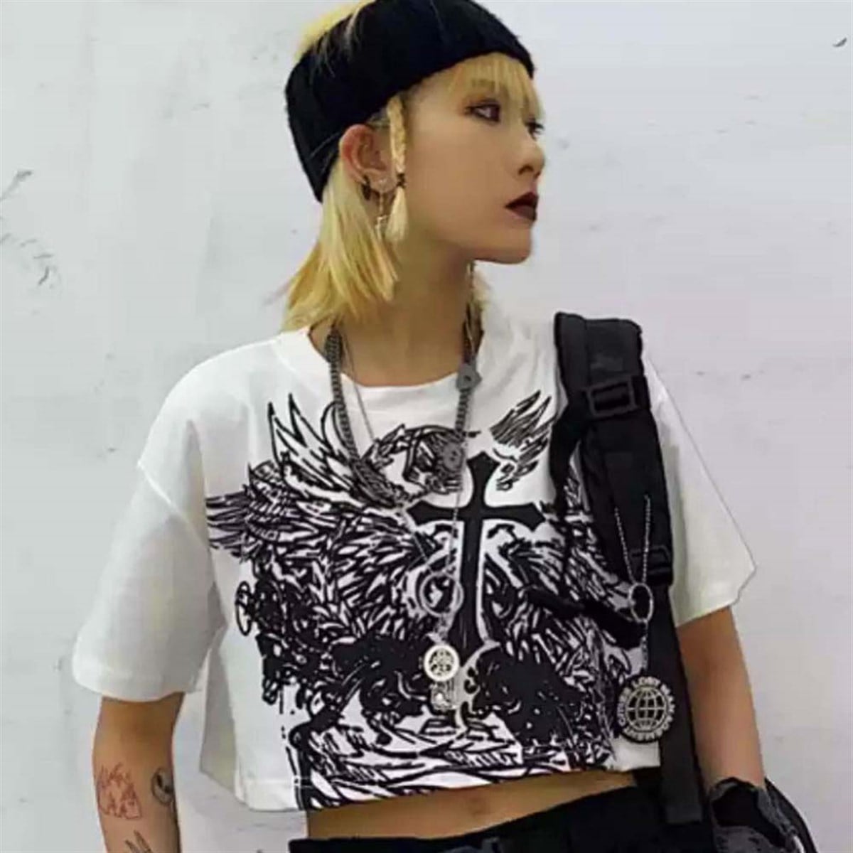 Cross For Die Beyaz Yarım Kadın T-shirt