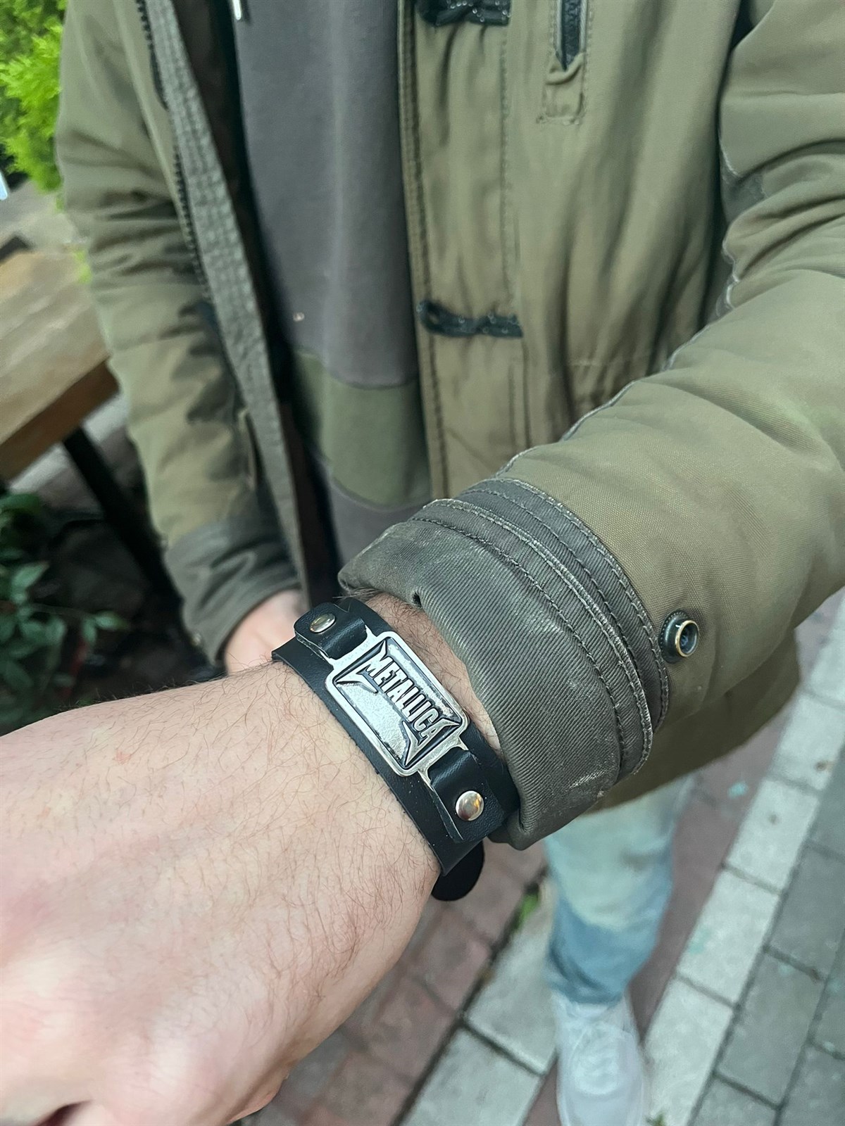 Deri Metalıca Ayarlanabilir Bileklik
