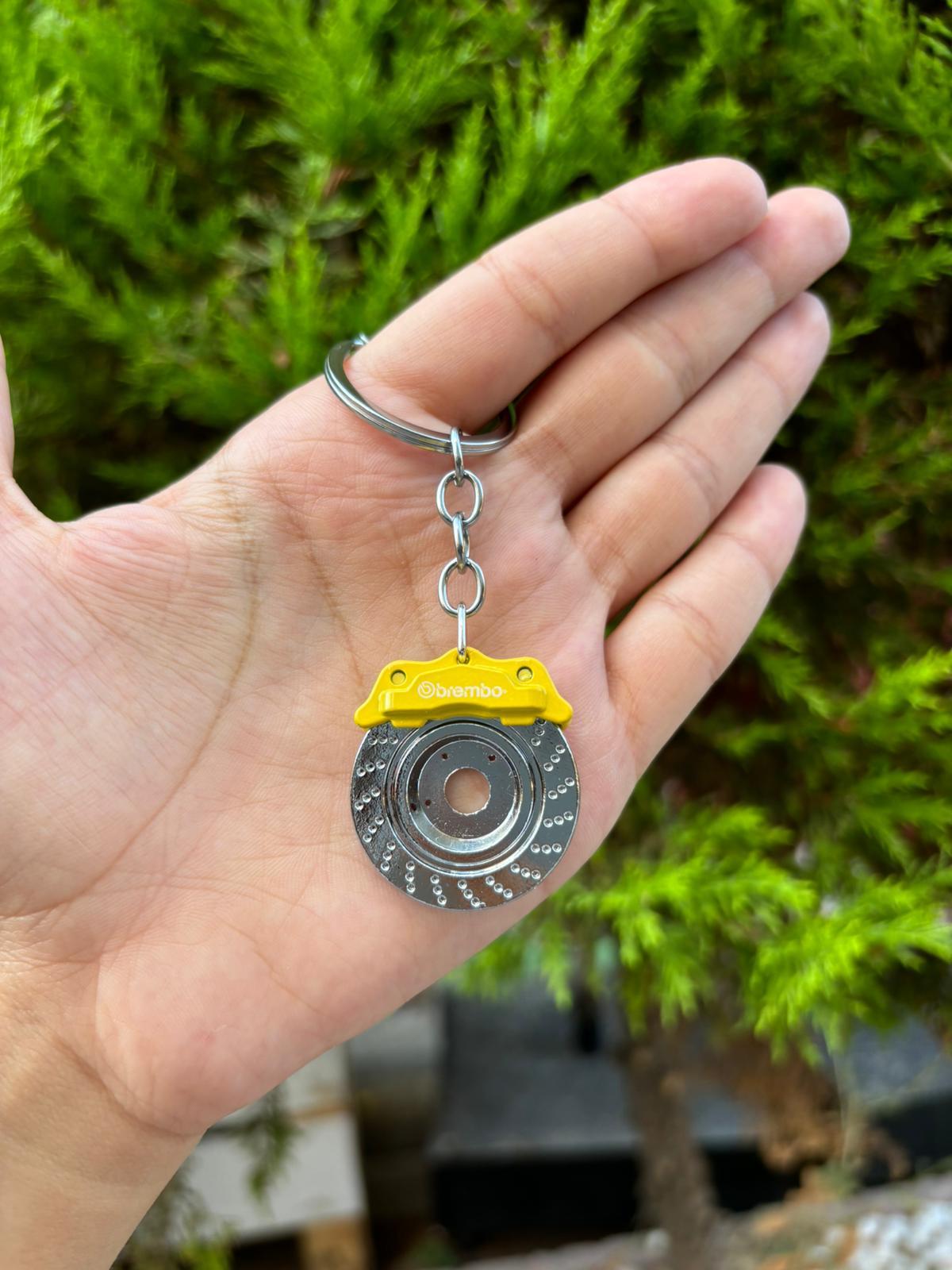 Dönebilen Metal Disk Anahtarlık - Sarı