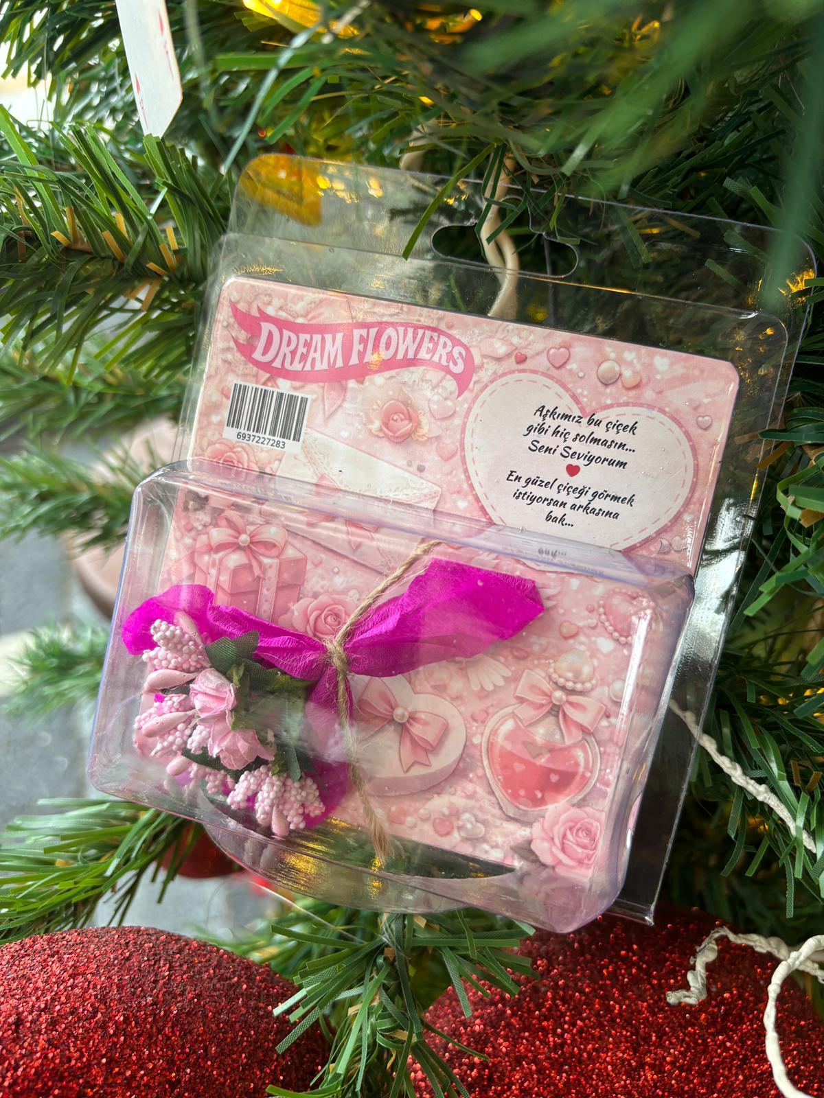 Dream Flowers Pembe Arkası Aynalı Çiçek