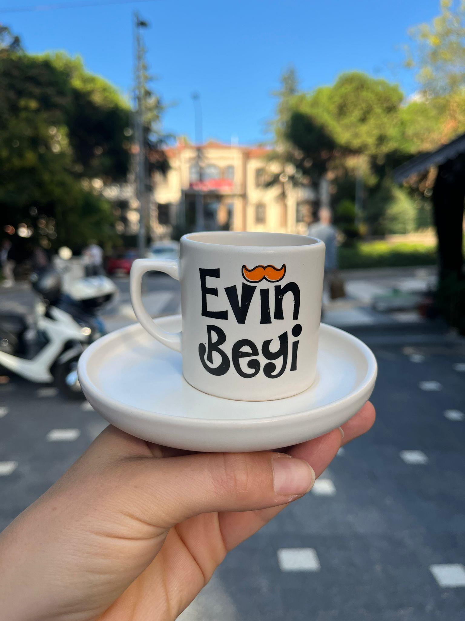 Evin Beyi Normal Kulplu Türk Kahvesi Fincanı