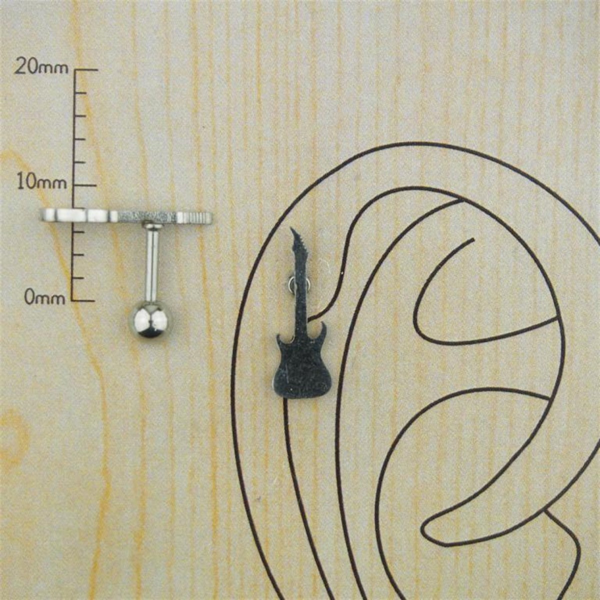 Gitar Çelik Kıkırdak Piercing