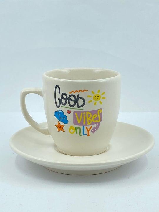 Good Vibes Only Türk Kahvesi Fincanı