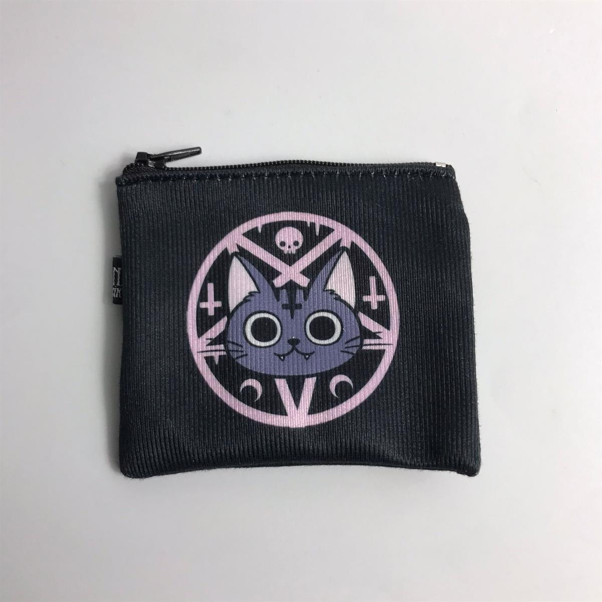 Gothic Kedi Bozuk Para Cüzdanı