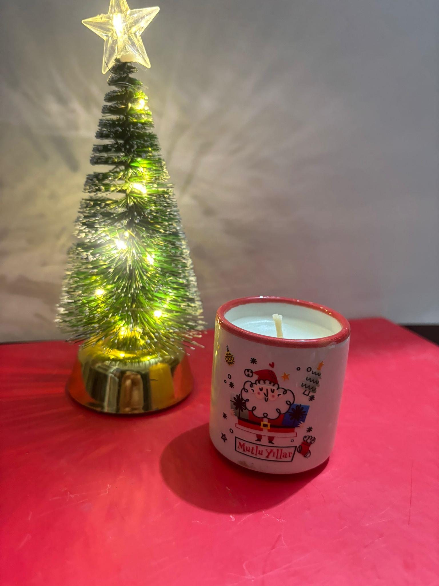 Hediyeli Noel Baba Kokulu Mum