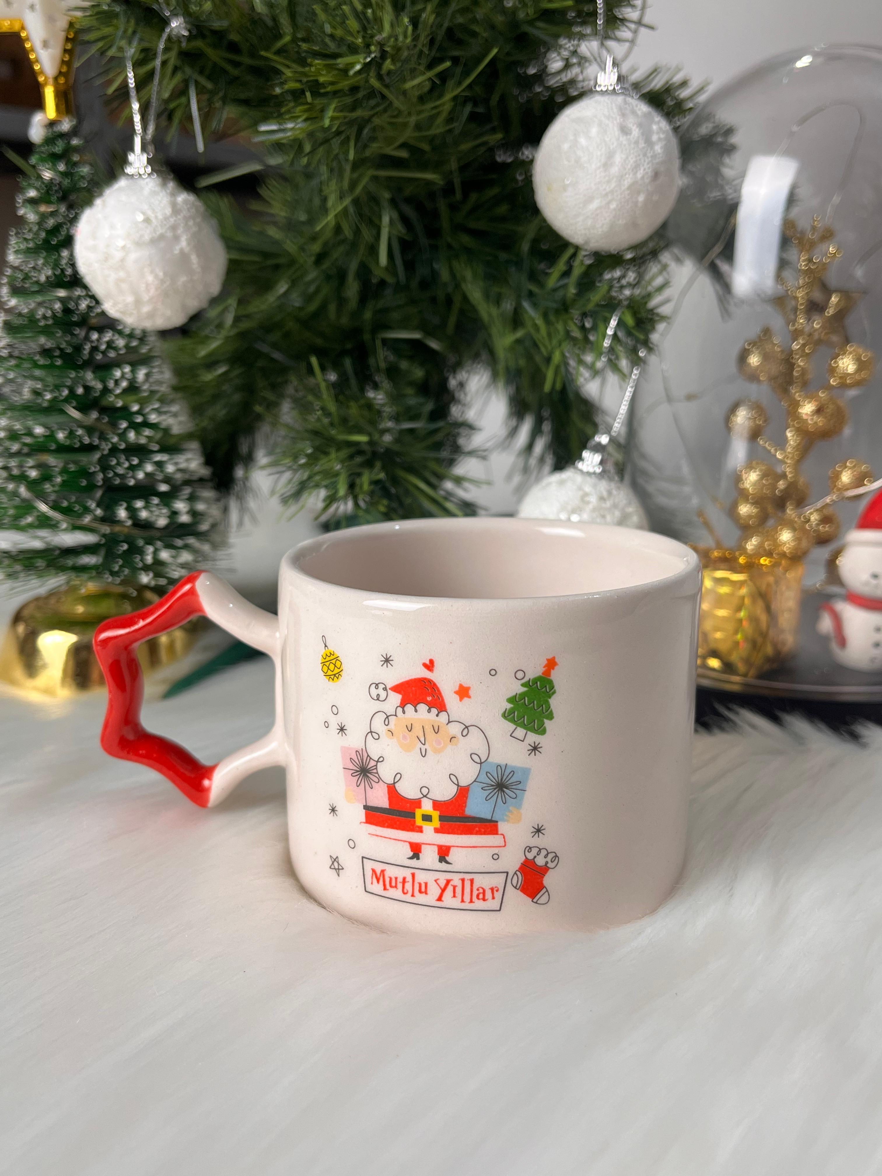 Hediyeli Noel Baba Mutlu Yıllar Yıldız Kupa