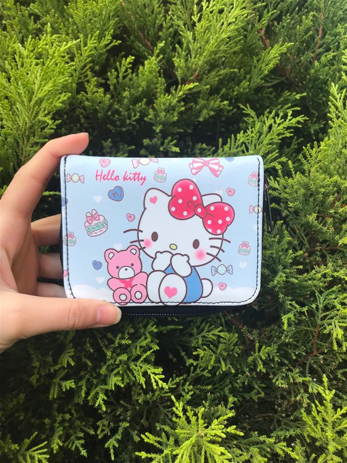 Hello Kitty Mavi Kısa Cüzdan