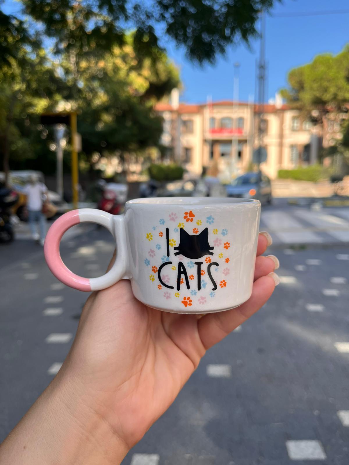 I Love Cats Düğüm Kupa
