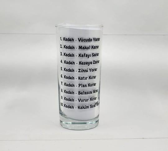 Kadeh Yazı Baskılı Rakı Bardağı