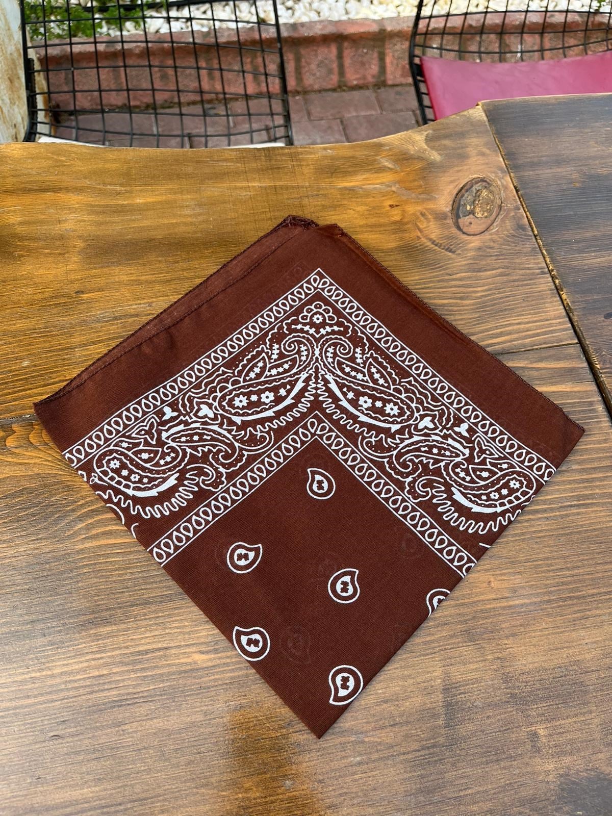 Kahverengi  Detaylı Ünisex Bandana