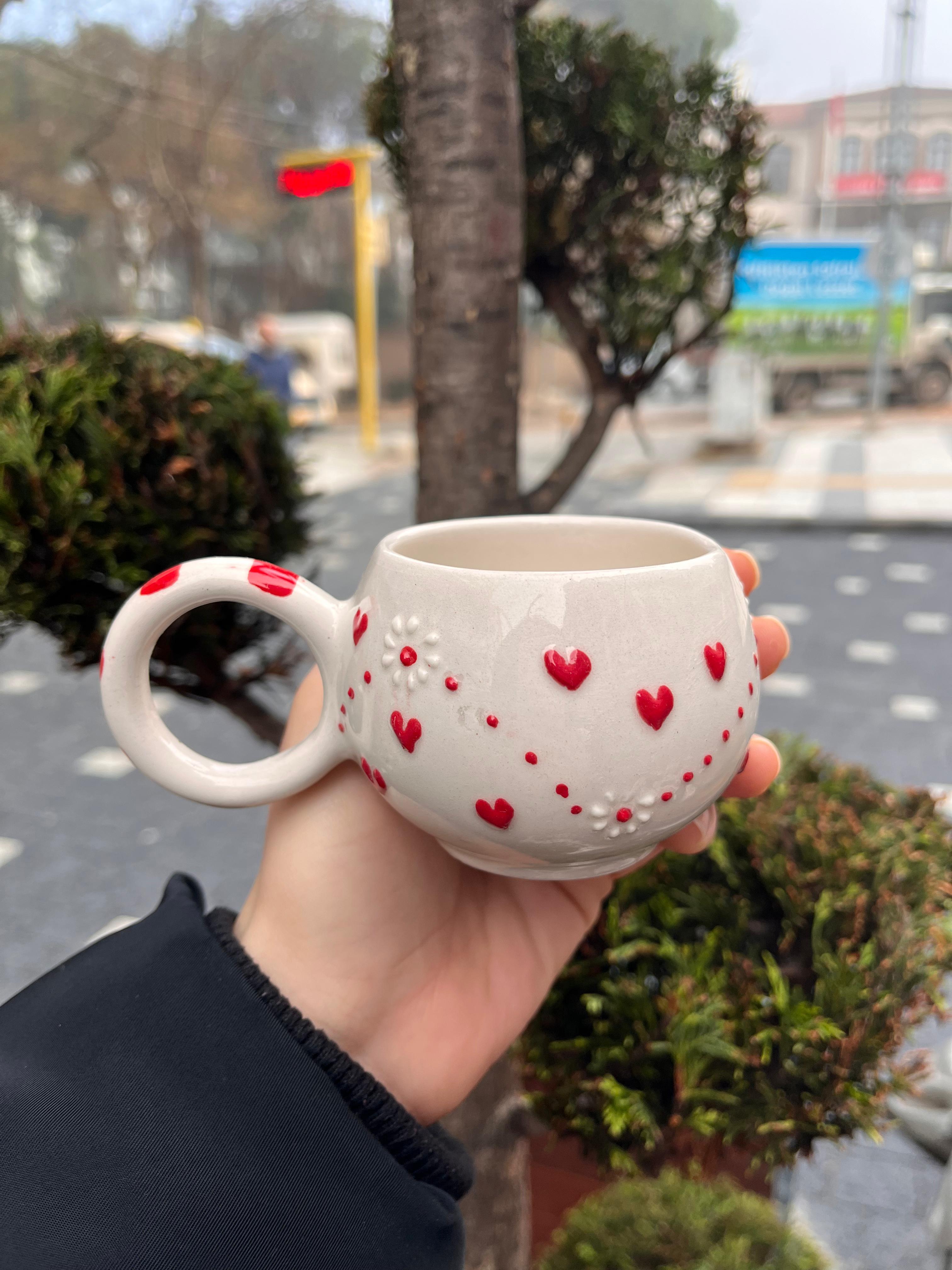 Kalpli Papatyalı Pinterest Baloncuk Kupa Kupa