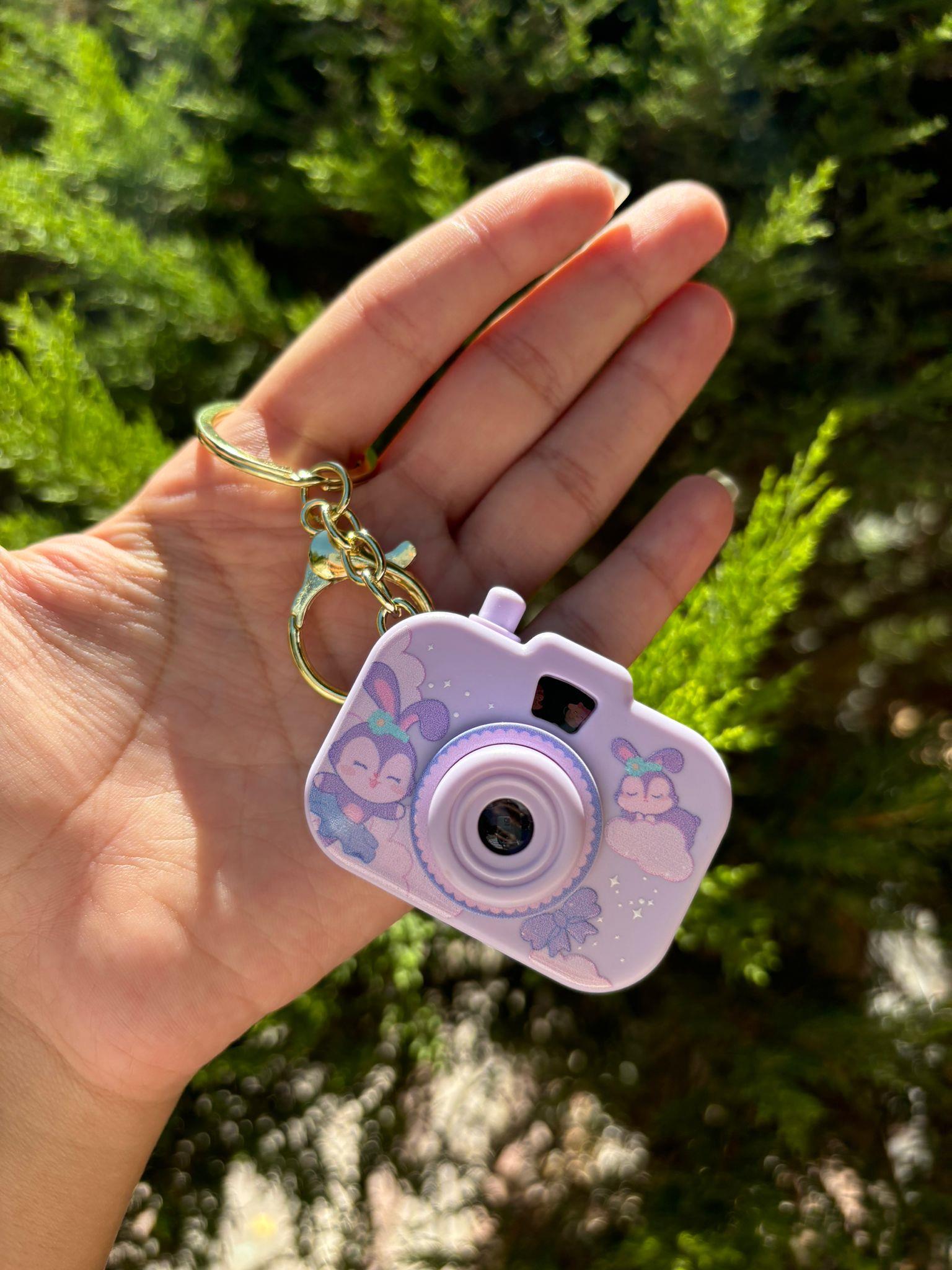 Kawai Sanio Karakter Mini Fotoğraf Makinesi Anahtarlık