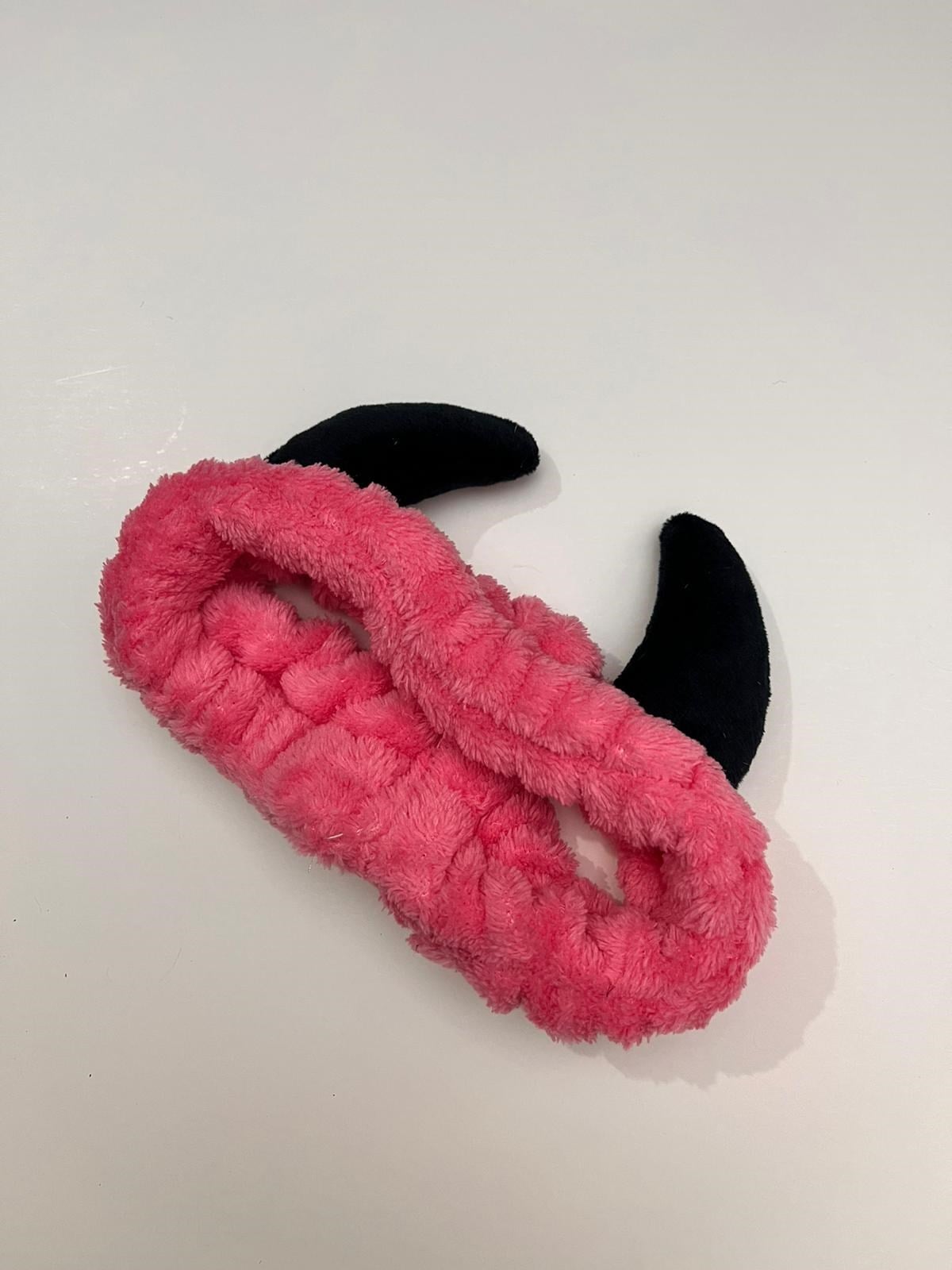 Kawaii Peluş Şeytan Boynuzları Pembe Saç Bandı