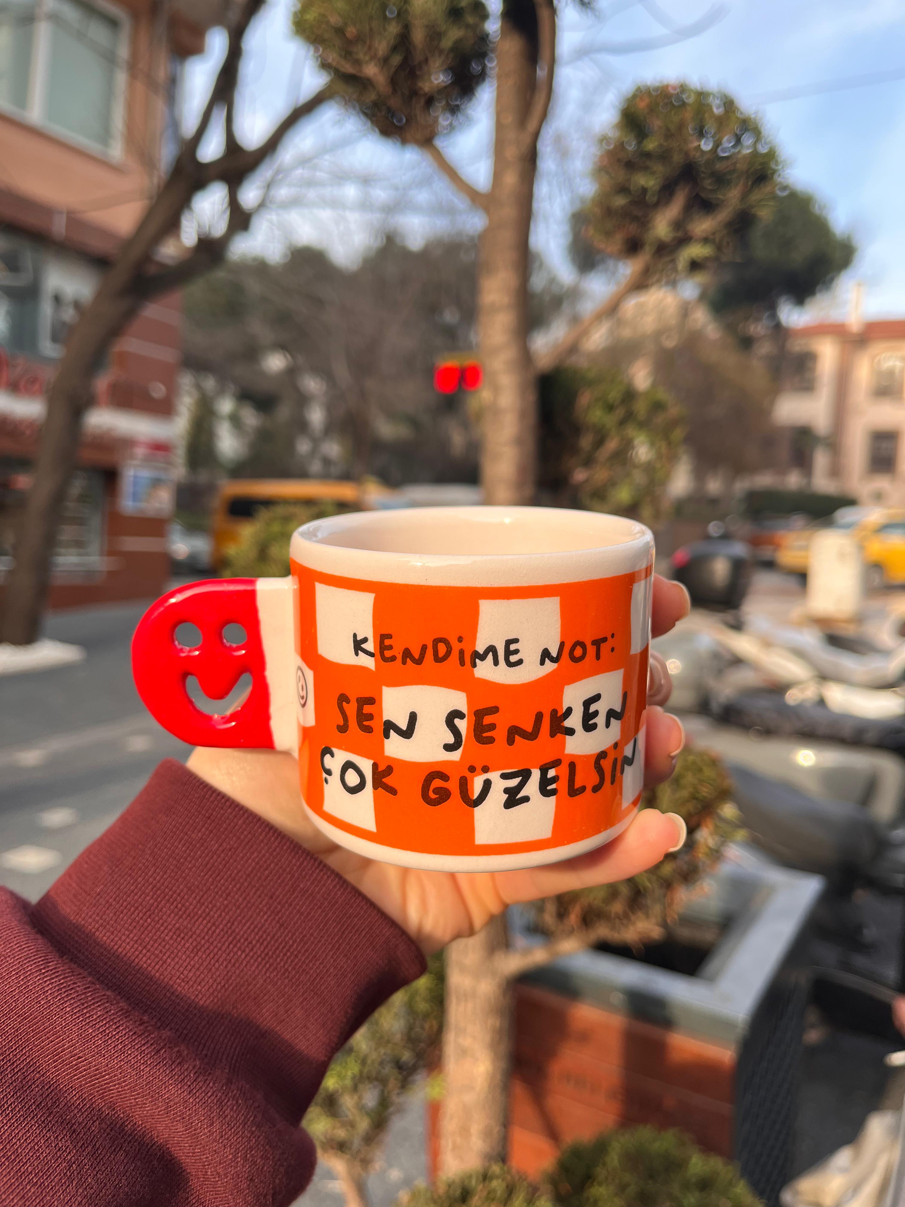 Kendime Not Sen Senken Çok Güzelsin   Smile Kupa