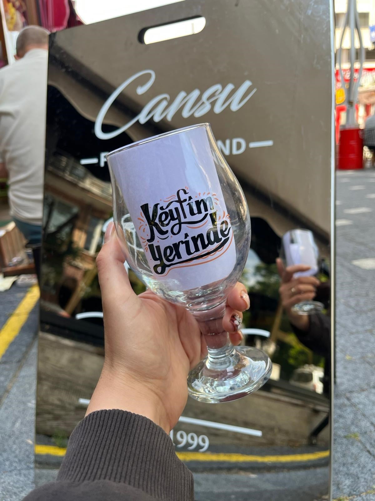 Keyfim Yerinde Cam Bira Bardak