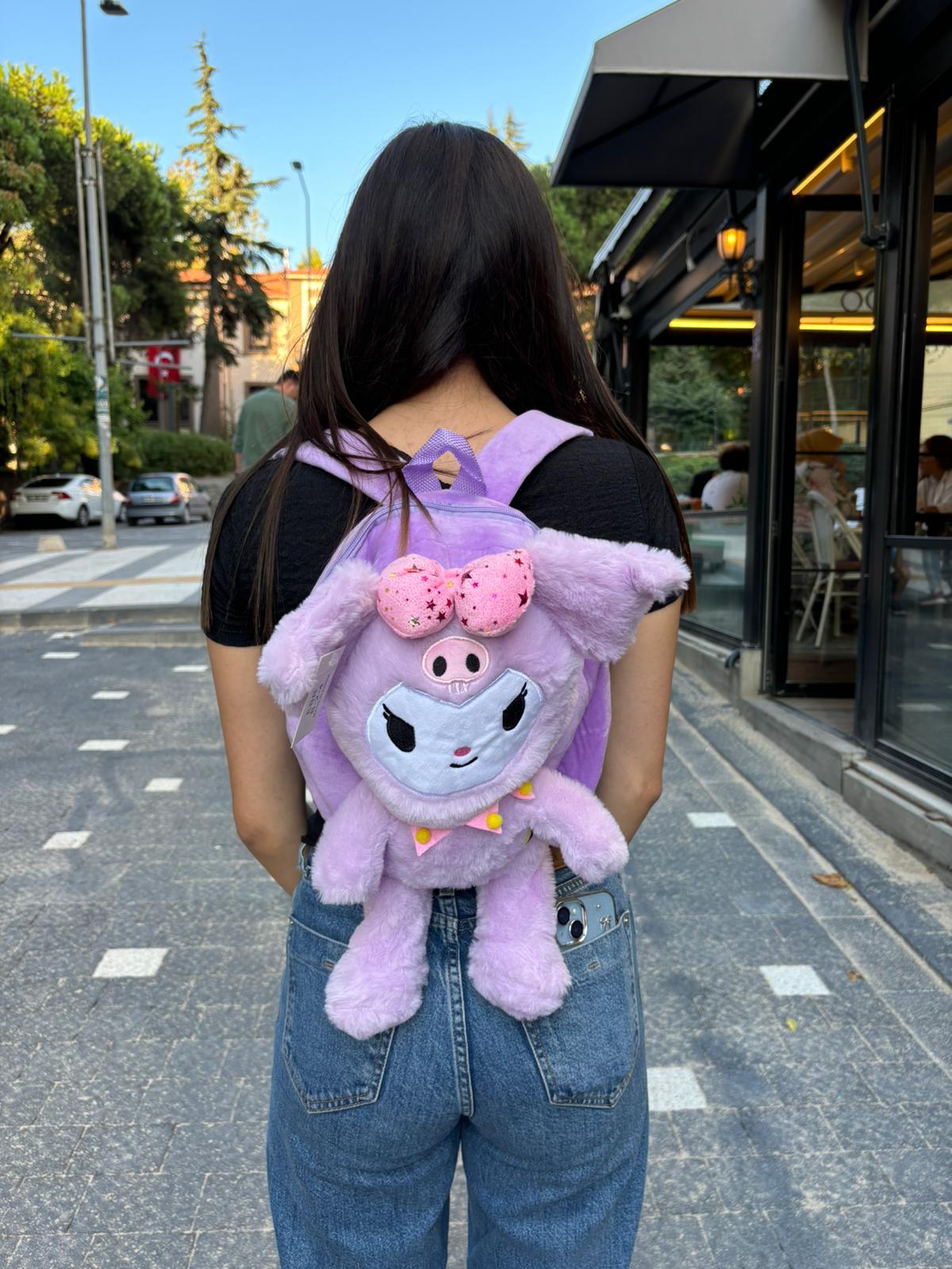 Kuromi Peluş Sırt Çantası