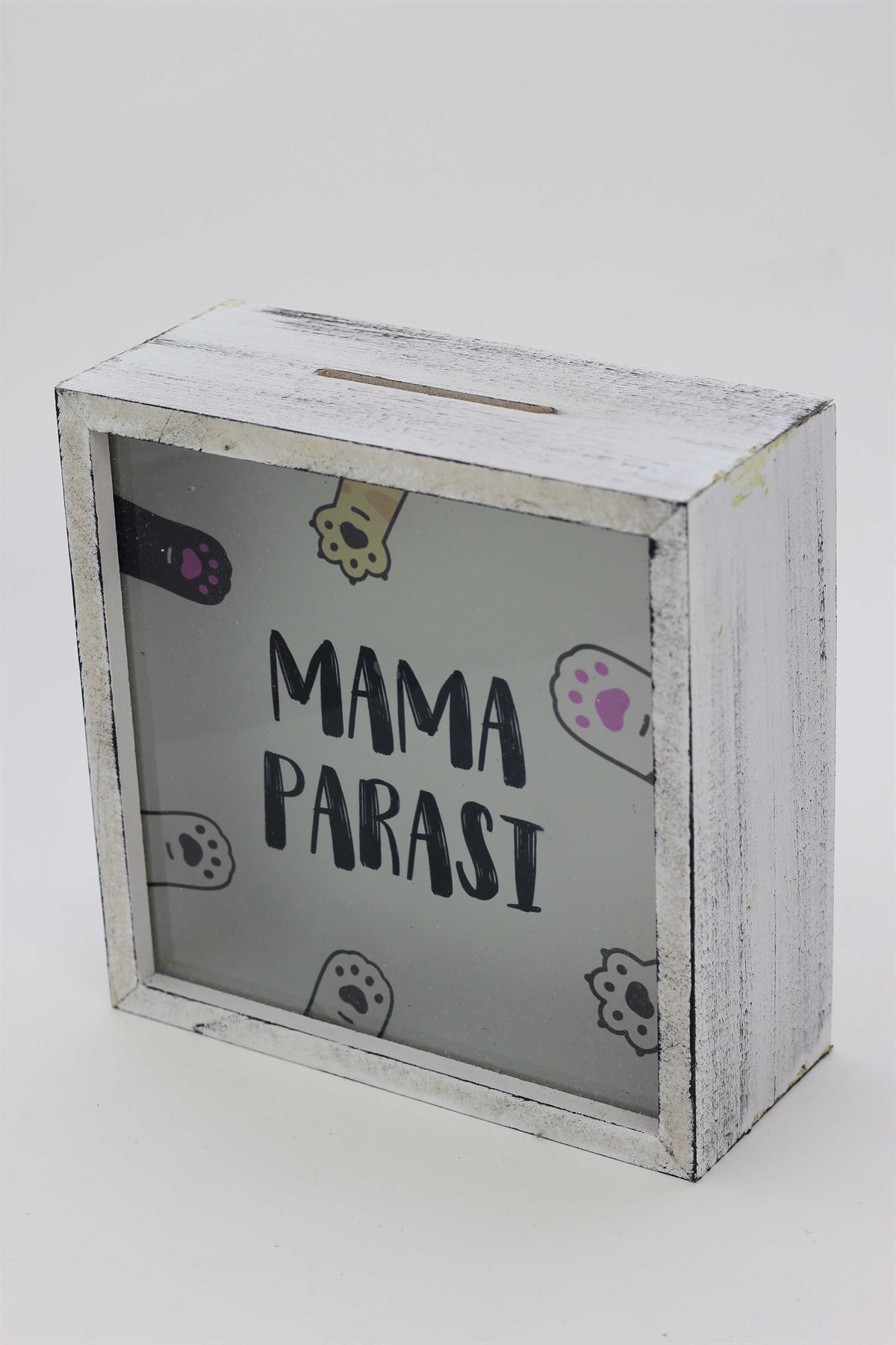 Mama Parası Kumbara Beyaz Çerçeveli