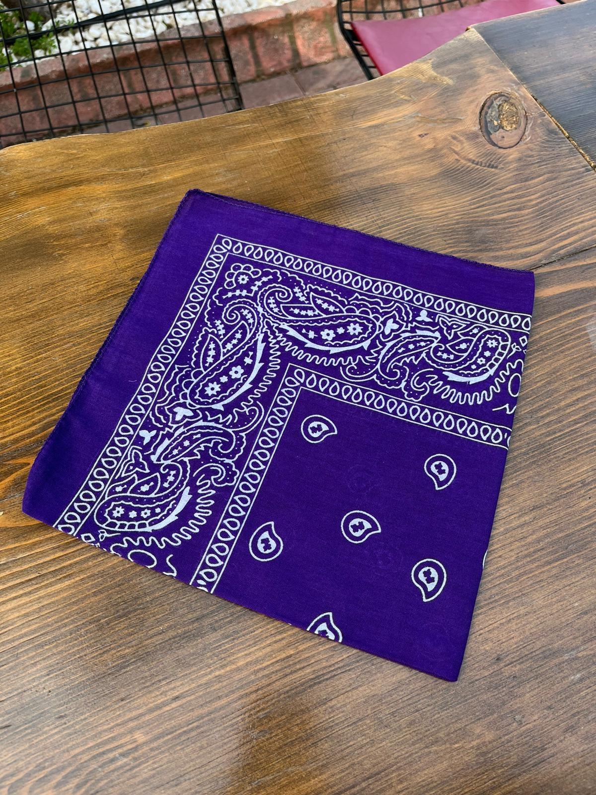 Mavi Renk Detaylı Ünisex Bandana