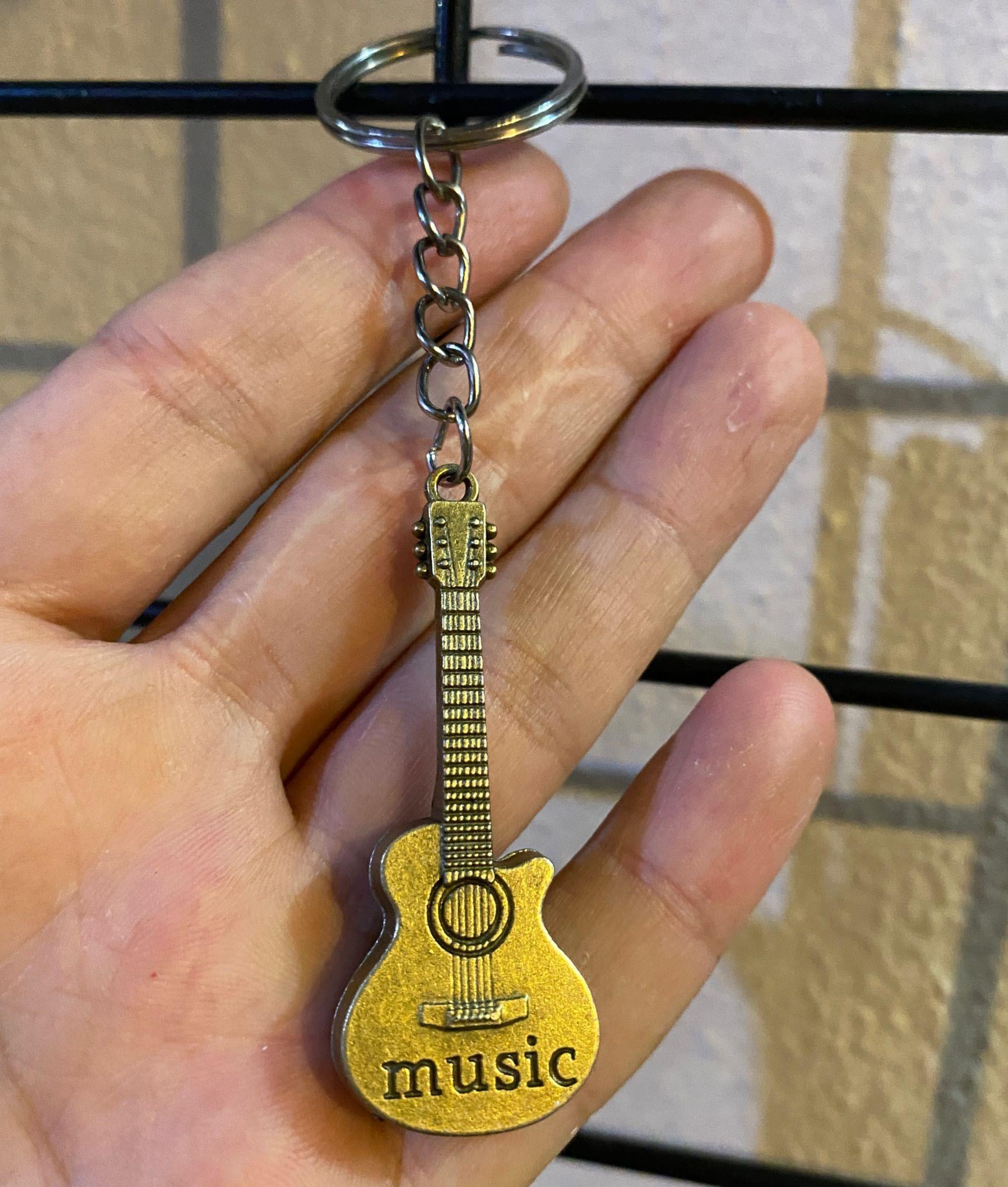 Metal Gitar Anahtarlık